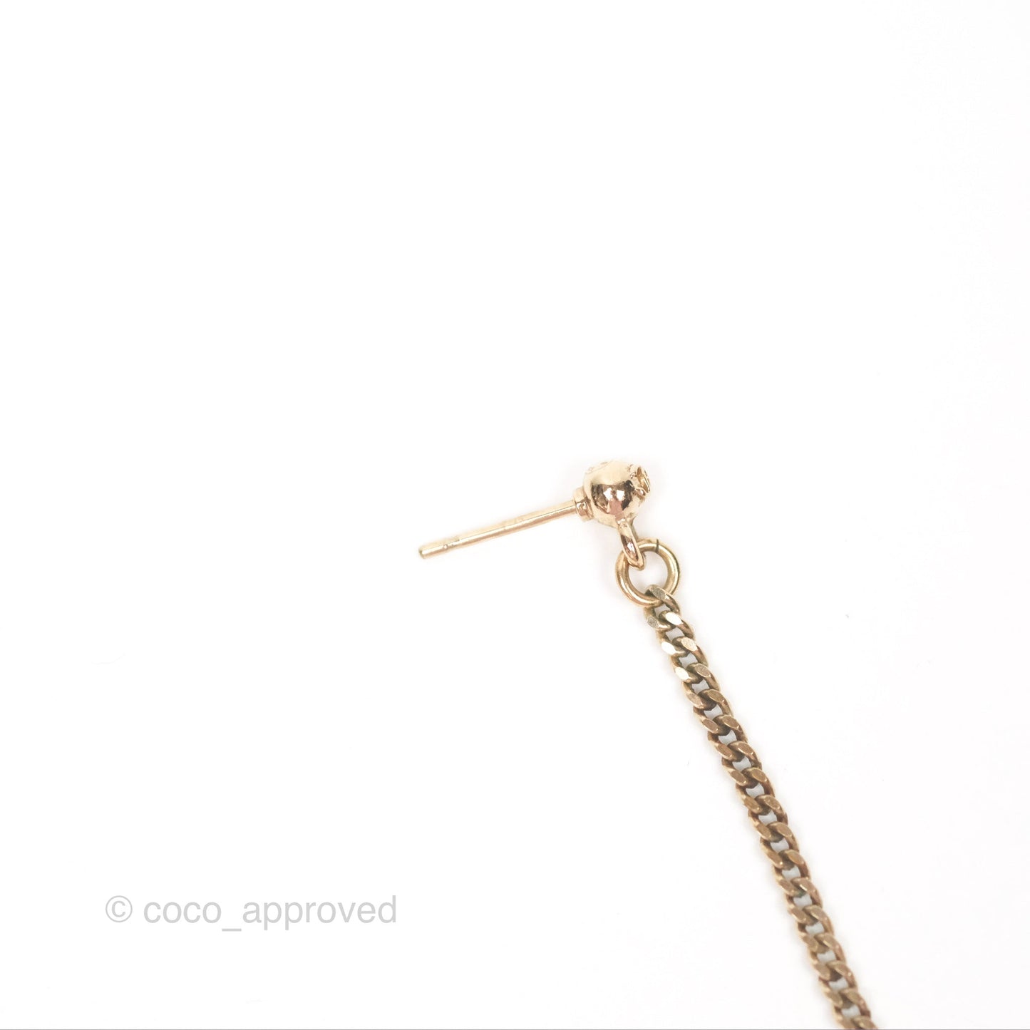 Chanel Multicolor Crystal CC Drop Earrings Gold Tone