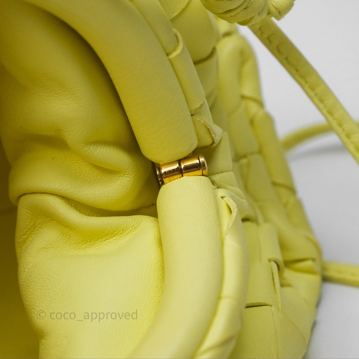 Bottega Veneta Nappa Intrecciato The Mini Pouch Yellow