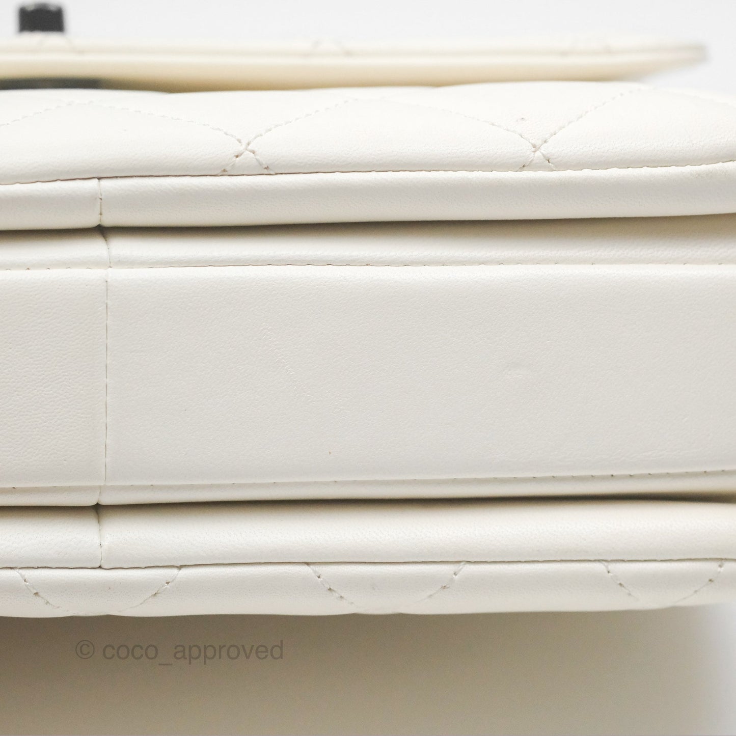 Chanel Trendy CC Small White Lambskin Black Hardware