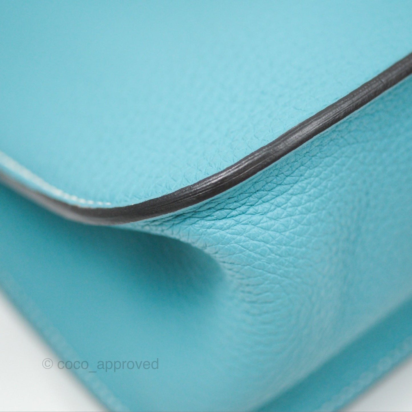 Hermès Halzan 31 Bleu Saint Cyr 3Z Clemence Palladium Hardware