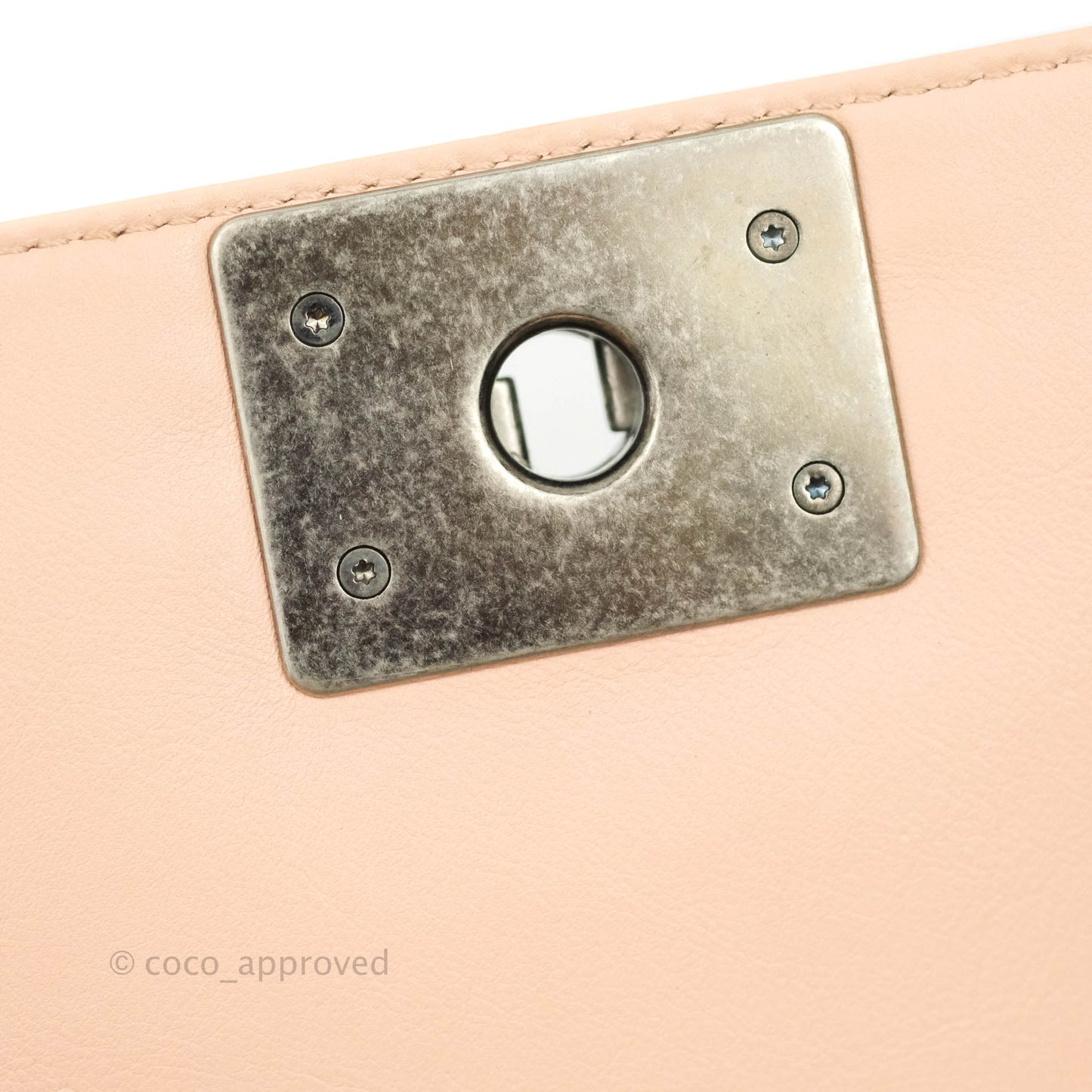 Chanel Boy New Medium Quilted Pink Calfskin Ruthenium Hardware