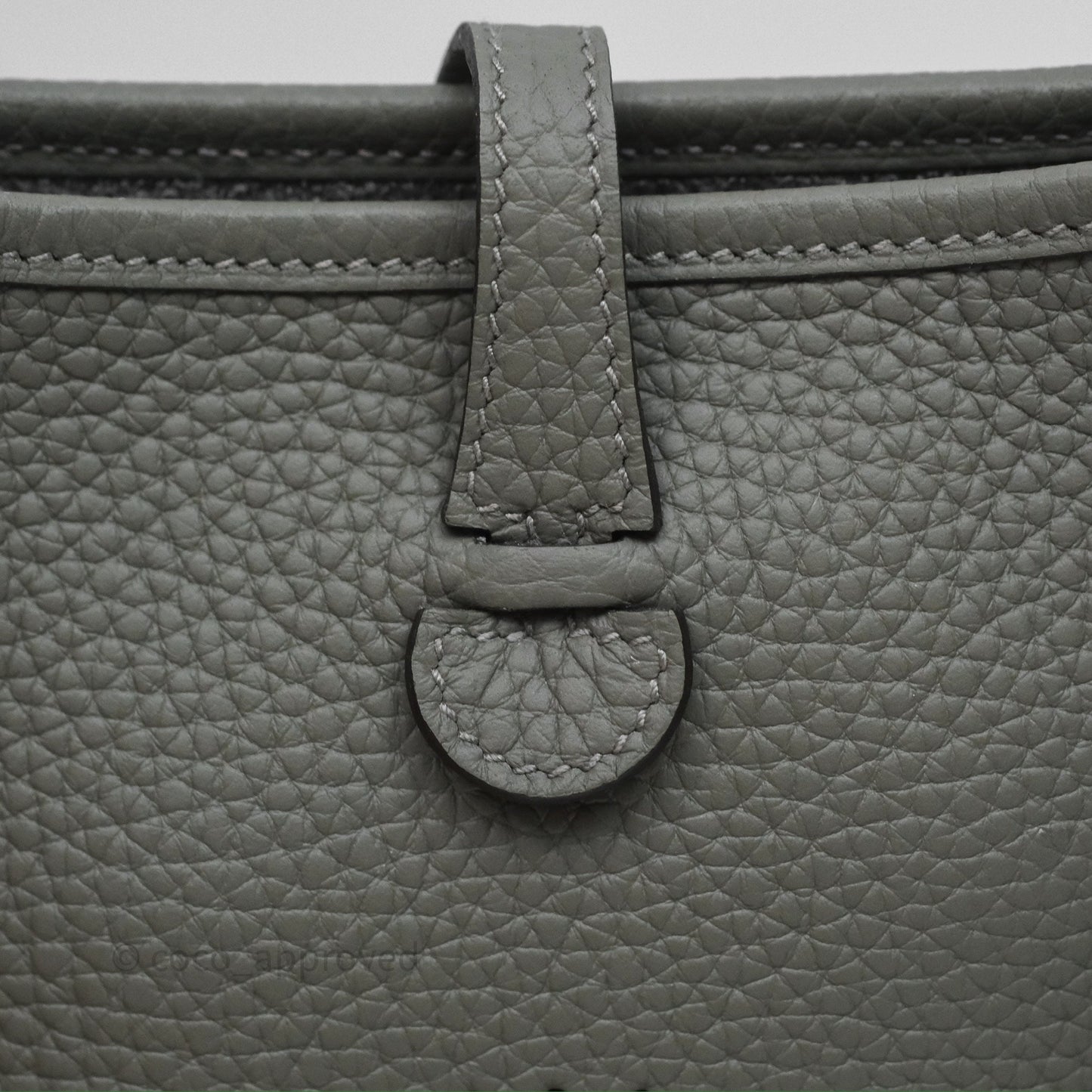 Hermès Mini Evelyne 16 Gris Meyer 0L Clemence Palladium Hardware