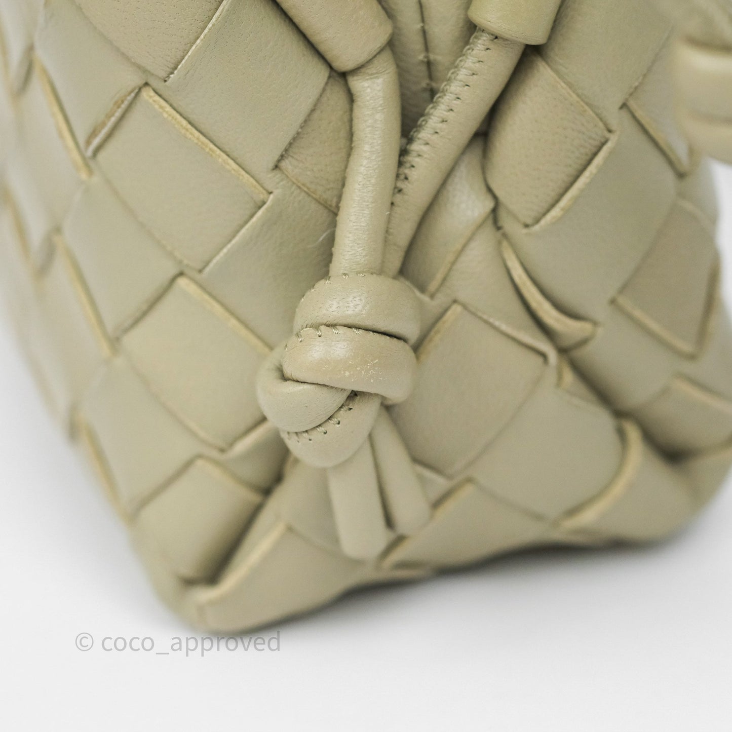 Bottega Veneta Loop Camera Bag Intrecciato Lambskin Travertine