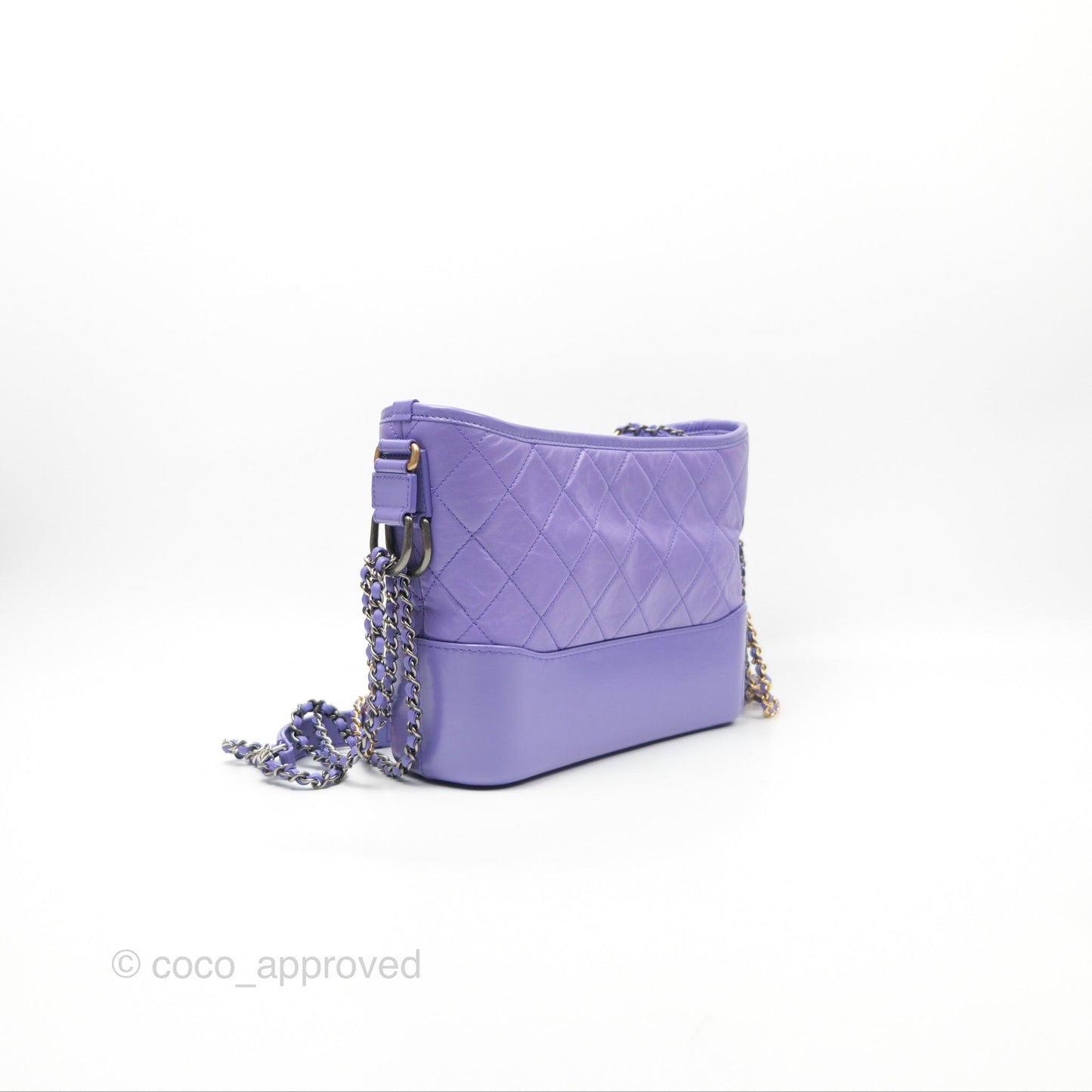 Chanel New Medium Gabrielle Purple Aged Calfskin