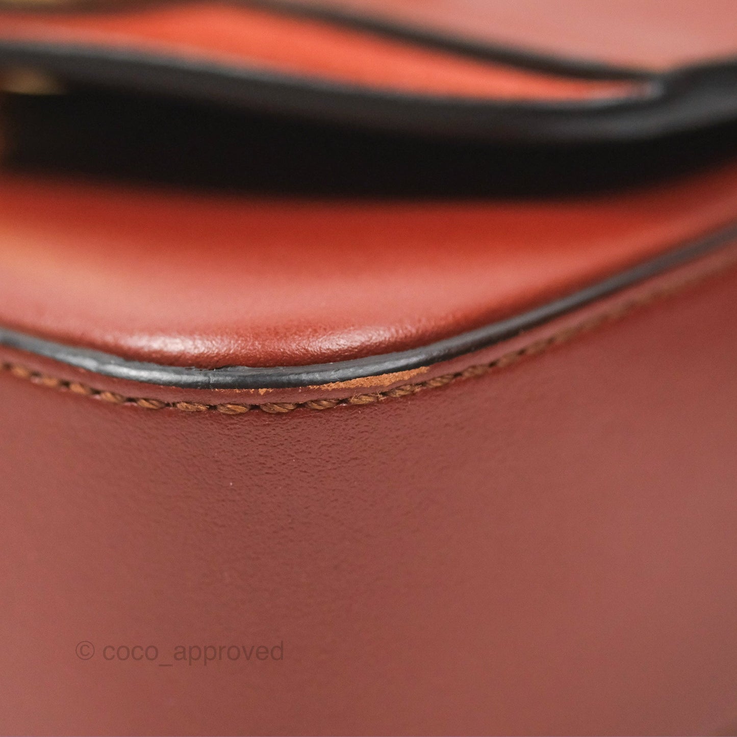 Chloé Mini C Bag Sepia Brown Shiny/Suede Calfskin