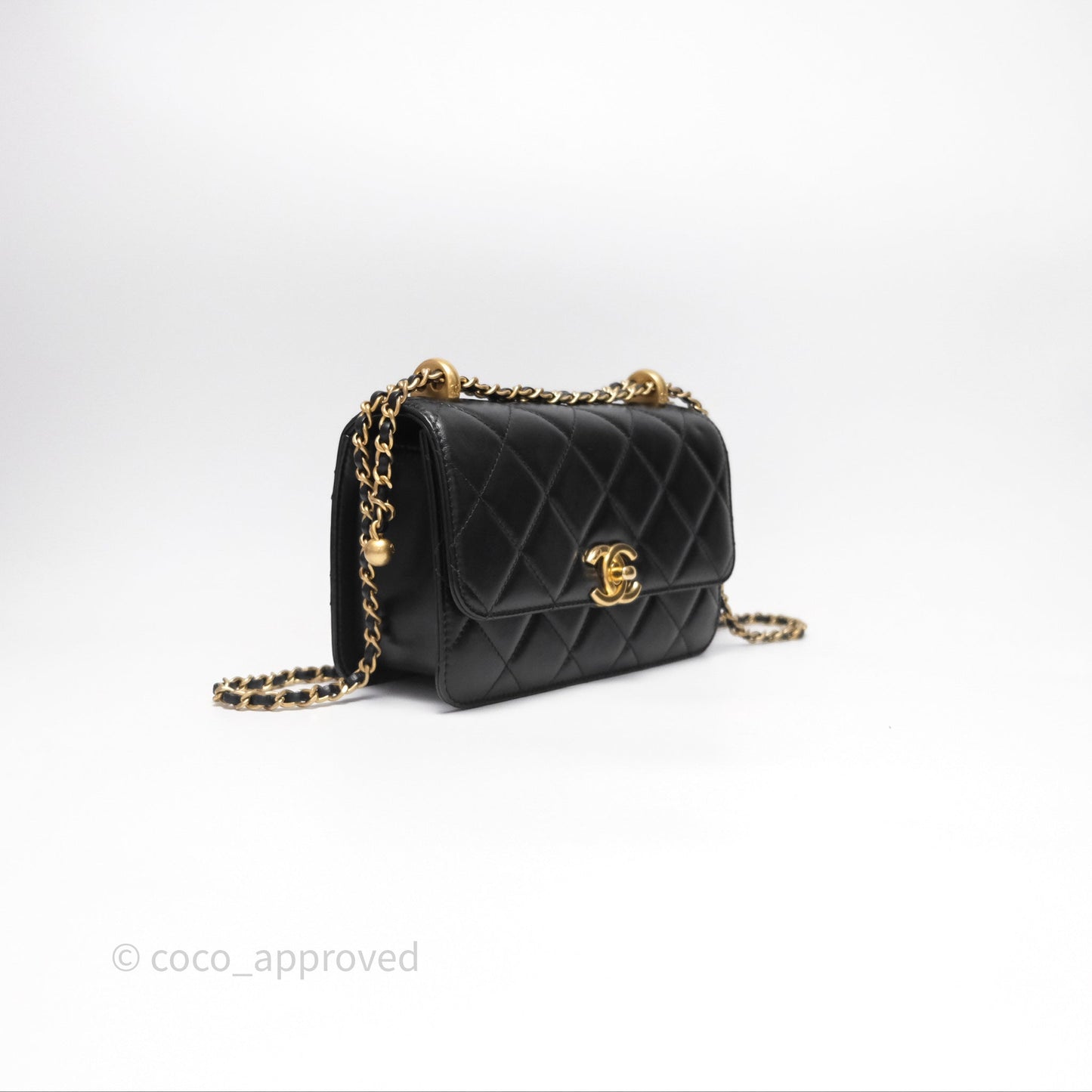 Chanel Quilted Mini Perfect Fit Adjustable Black Calfskin Gold Hardware