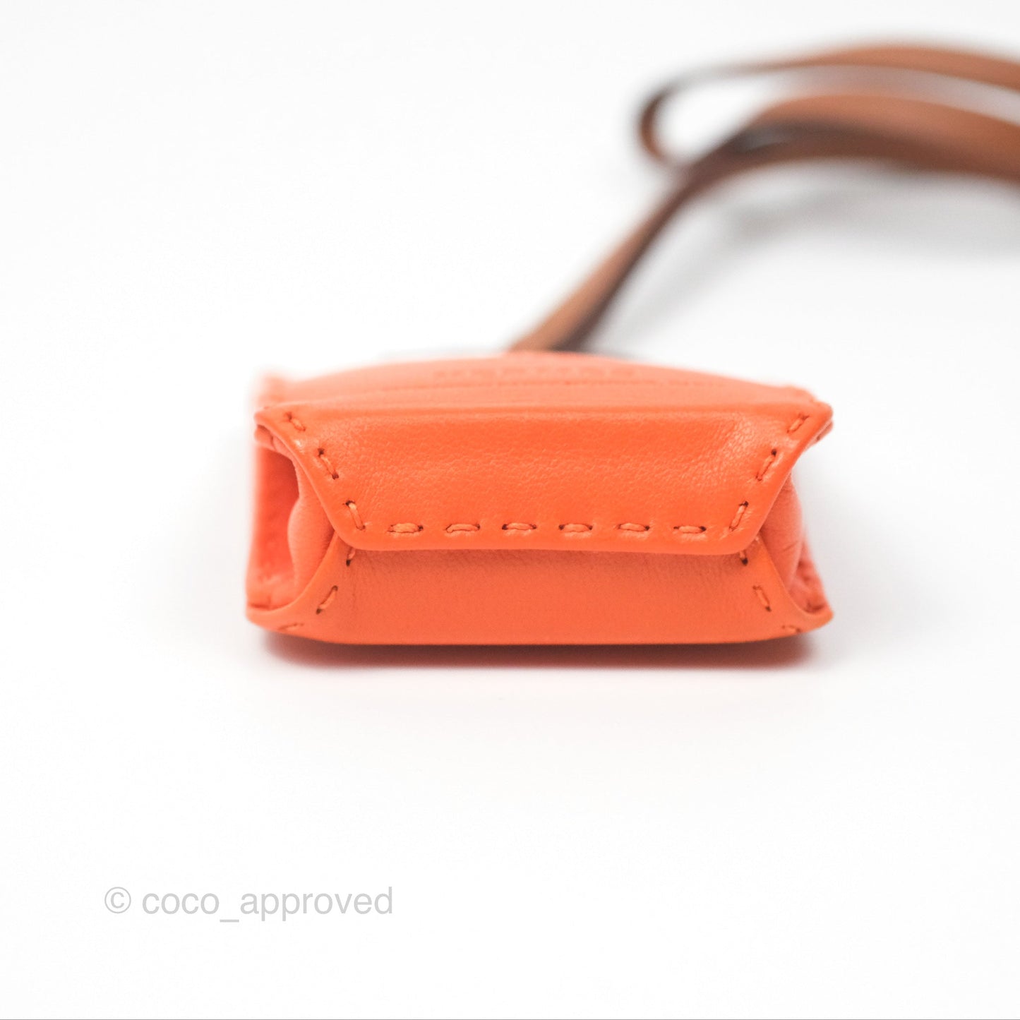 Hermès Orange Shopping Bag Charm