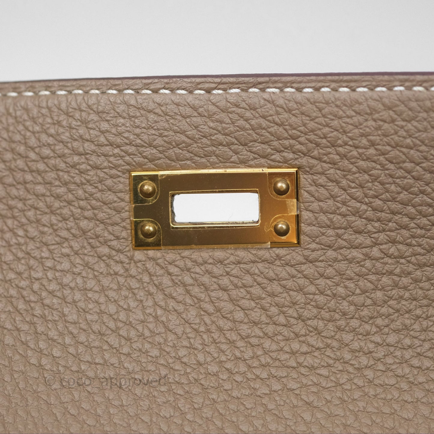 Hermès Kelly 25 Etoupe 18 Retourne Togo Gold Hardware