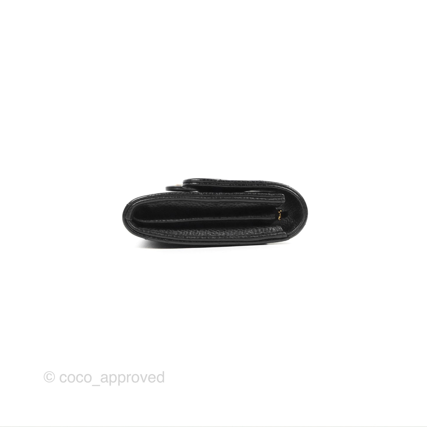 Chanel Quilted Classic Zip Long Wallet Black Caviar Gold Hardware