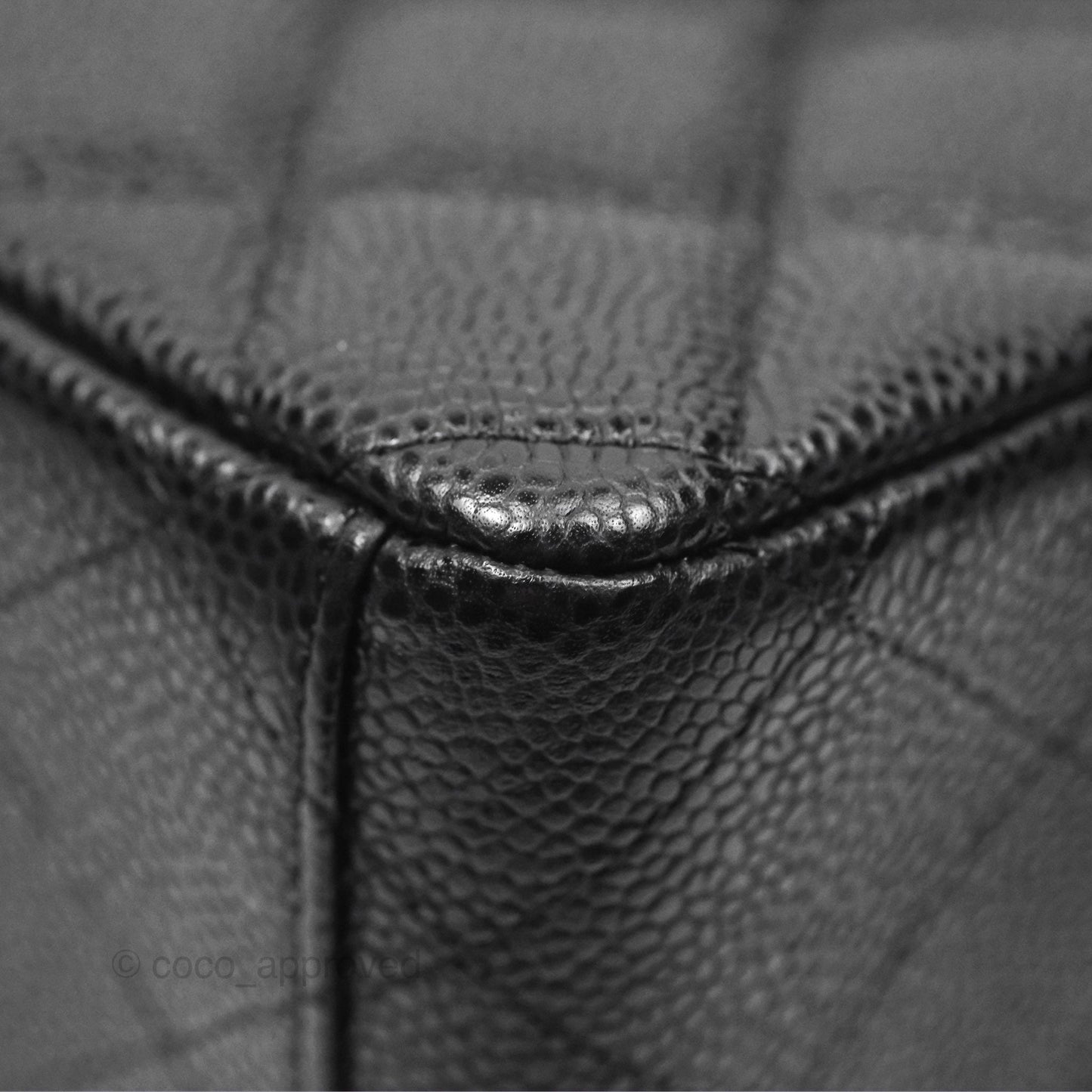 Chanel Quilted Maxi Double Flap Black Caviar Silver Hardware