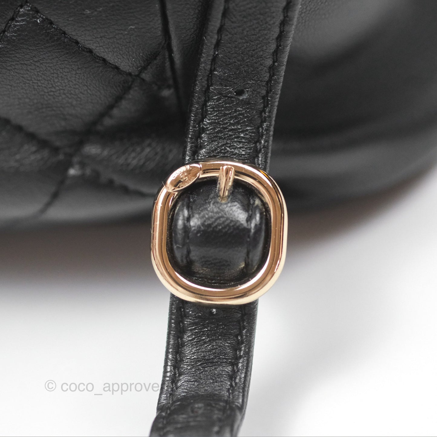 Chanel Quilted Small Duma Drawstring Backpack Black Lambskin