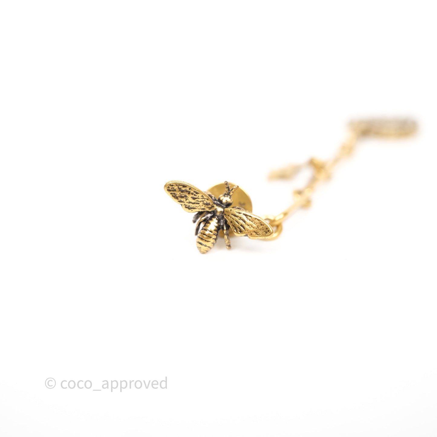 Christian Dior Bee Heart Drop JADIOR Crystals Earrings