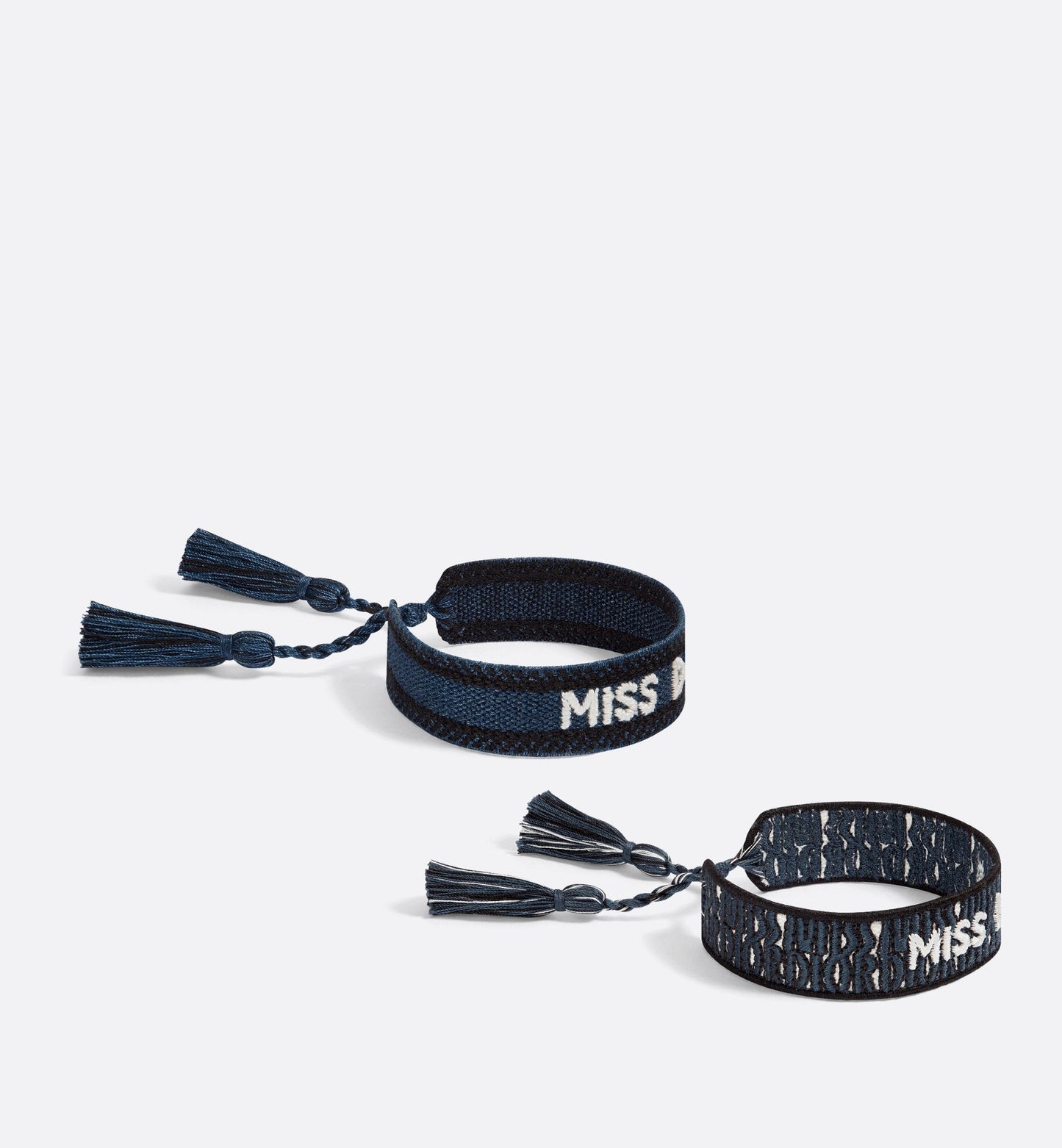Miss Luxury Dior Bracelet Set Deep Blue Allover Cotton