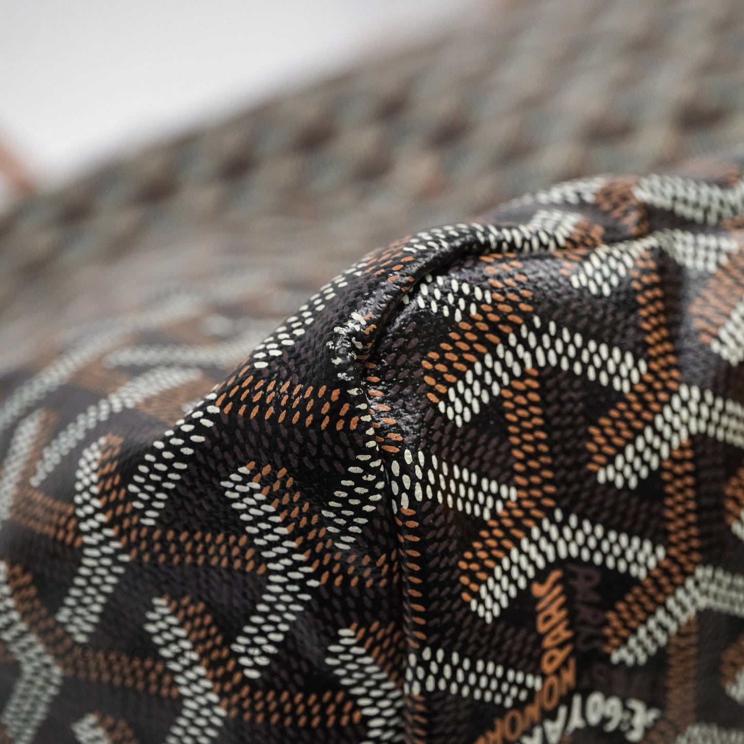 Goyard St Louis Tote GM Tan Black
