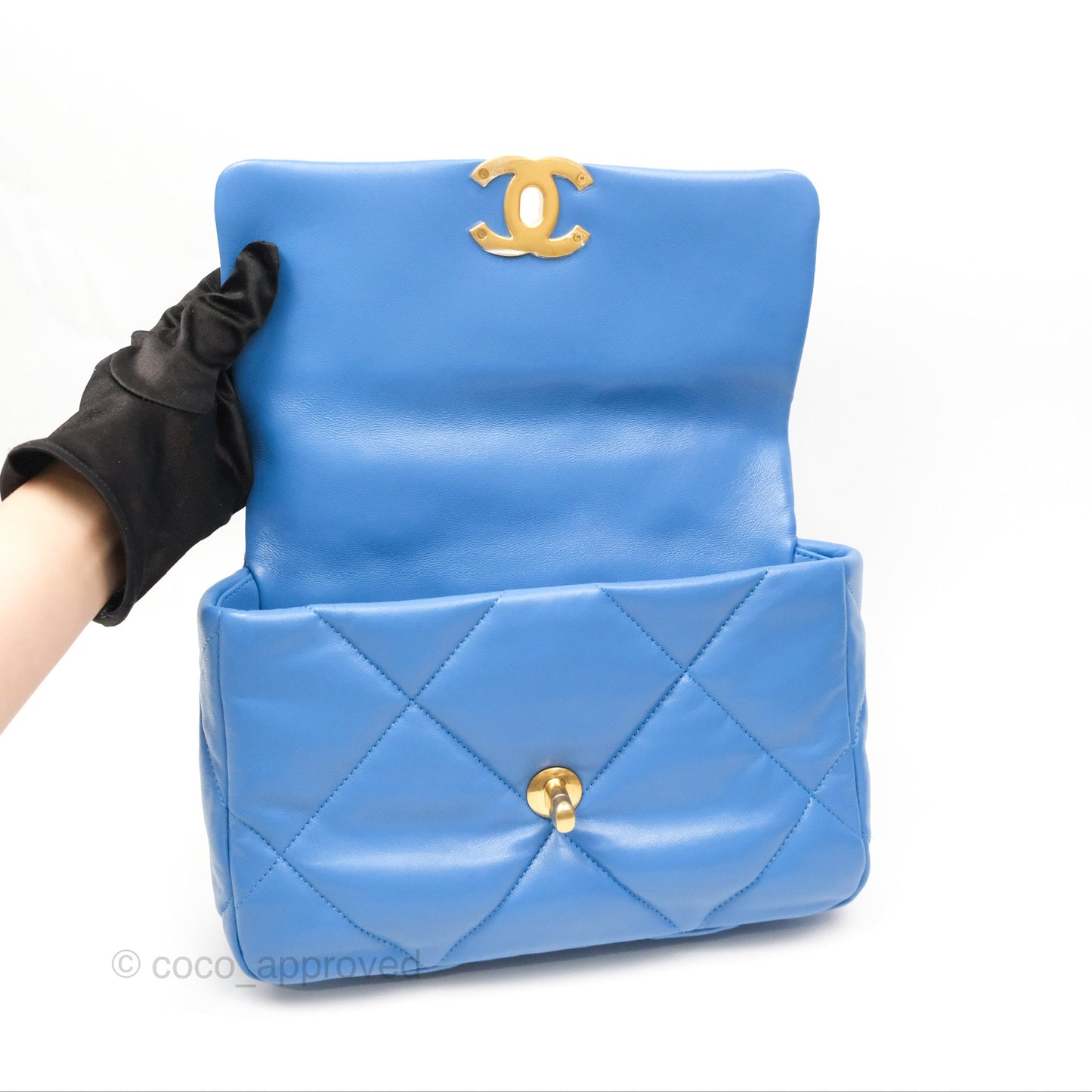 Chanel 19 Small Blue Mixed Hardware