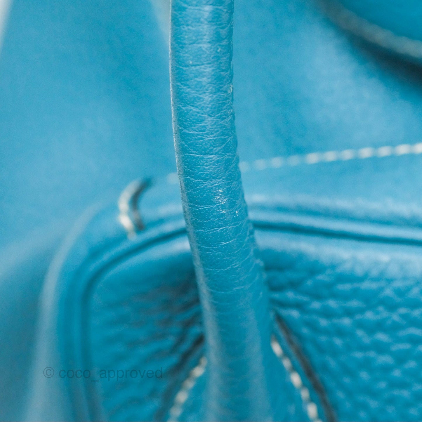 Hermès Lindy 34 Blue Jean Clemence Palladium Hardware