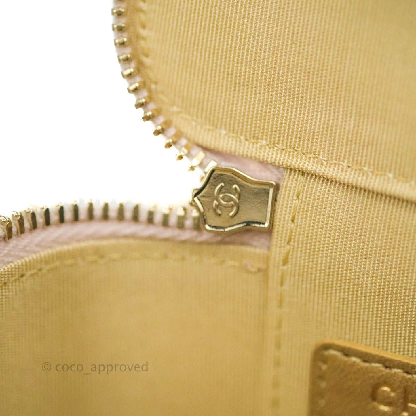 Chanel Classic Mini Pearl Crush Vanity With Chain Lilac Pink Lambskin Aged Gold Hardware