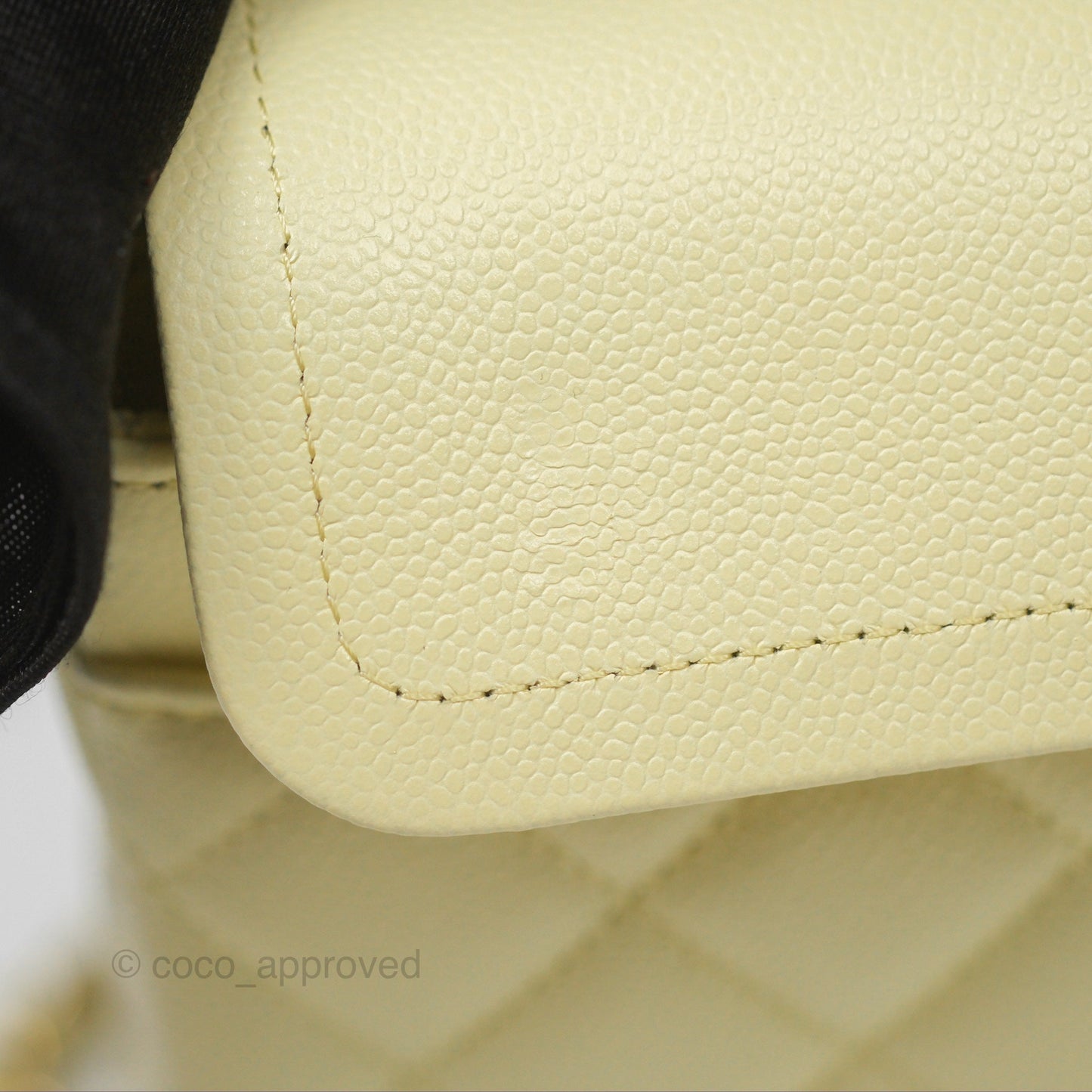 Chanel Small Classic Flap Quilted Yellow Caviar Gold Hardware