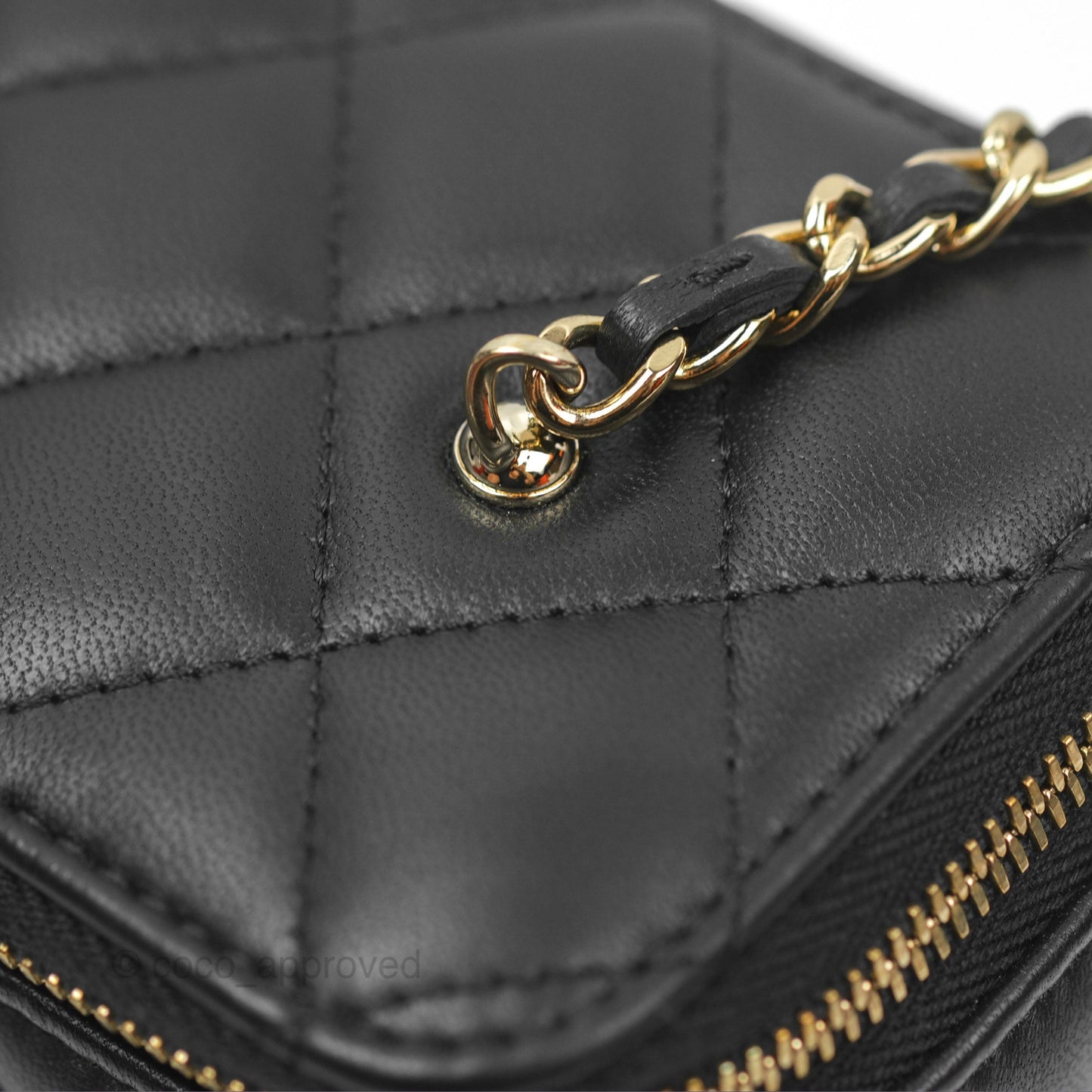 Chanel Ball Crush Vanity with Chain Black Lambskin Gold Hardware