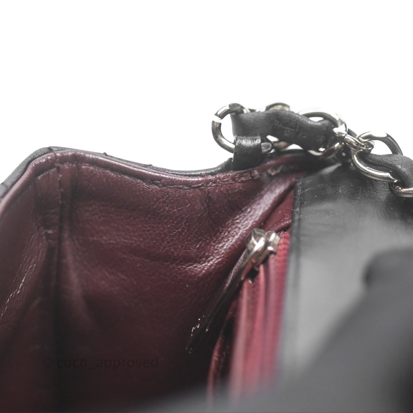 Chanel Mini Square Flap Quilted Black Lambskin Silver Hardware
