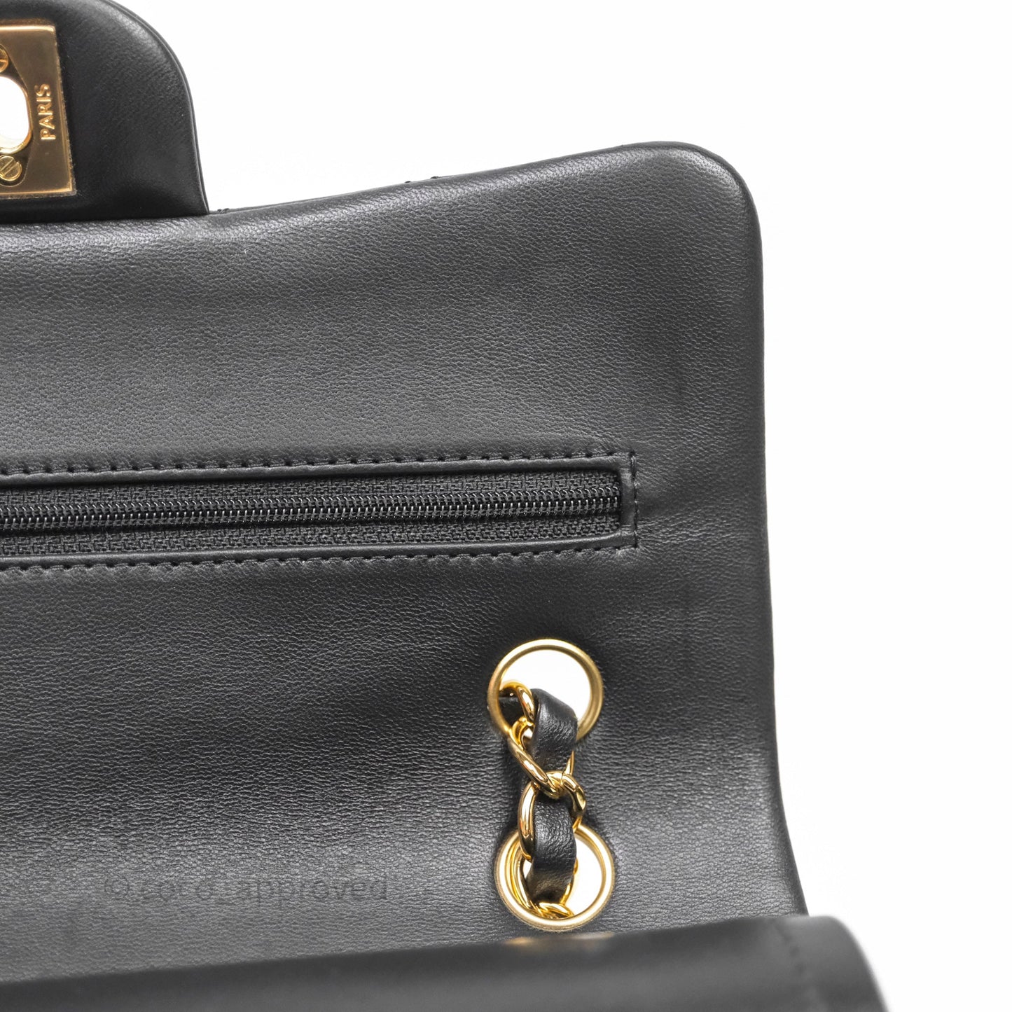 Chanel Small Classic Flap Quilted Black Lambskin Gold Hardware