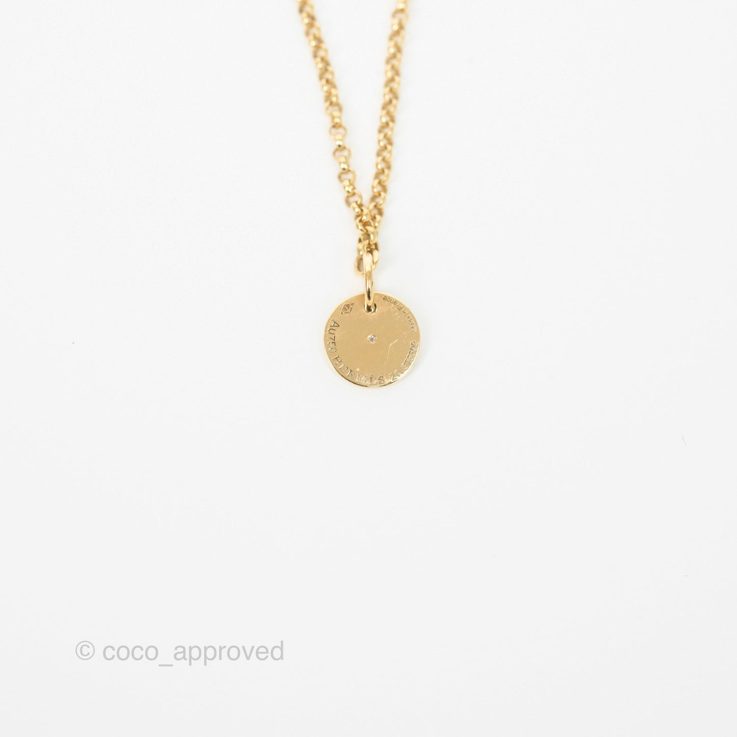 Hermes Clou de Selle Gambade Necklace Diamond Rose Gold