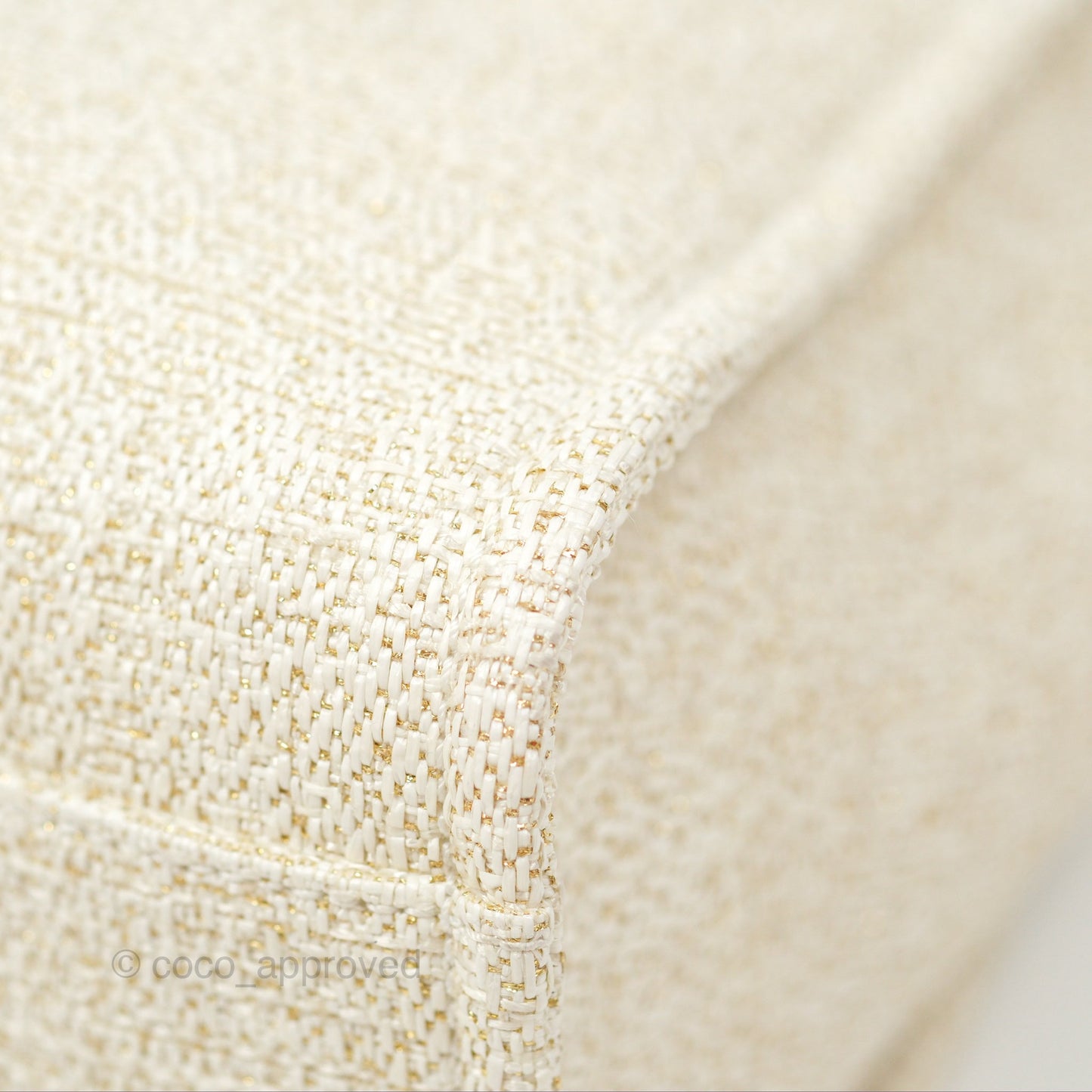 Chanel Medium Deauville Tote Ivory Lurex Boucle Gold Hardware