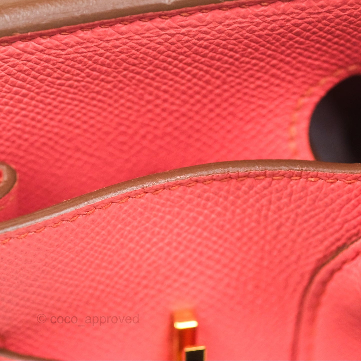 Hermès Birkin 30 Retourne Flamingo I5 Epsom Gold Hardware