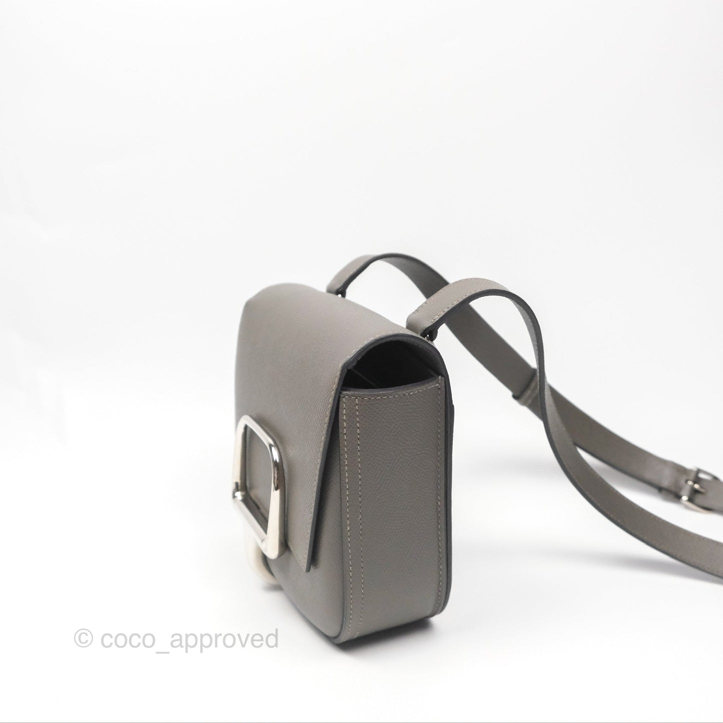 Hermès Della Cavalleria Mini Bag Gris Meyer 0L Epsom Palladium Hardware