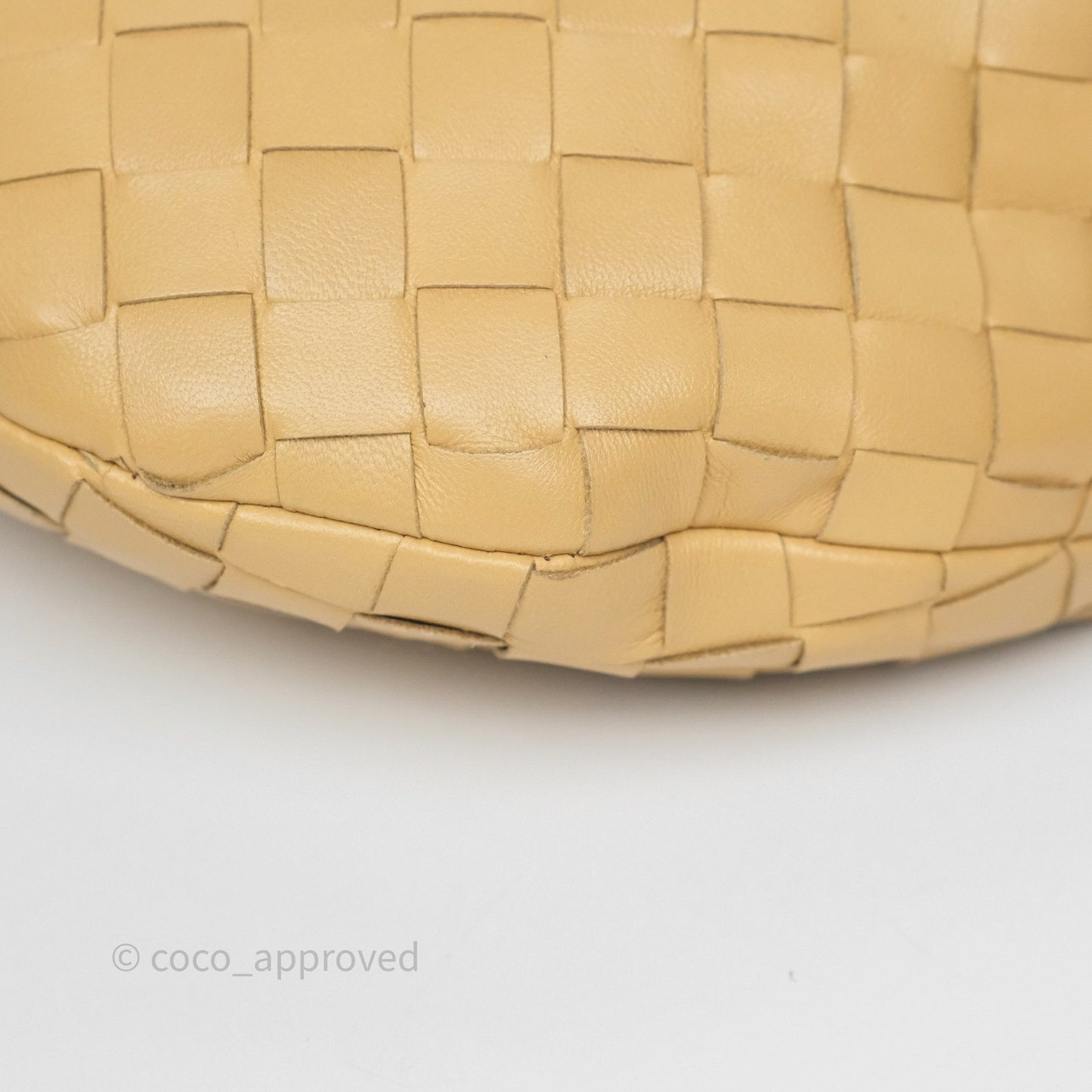 Bottega Veneta Mini Jodie Bag Intrecciato Almond Lambskin
