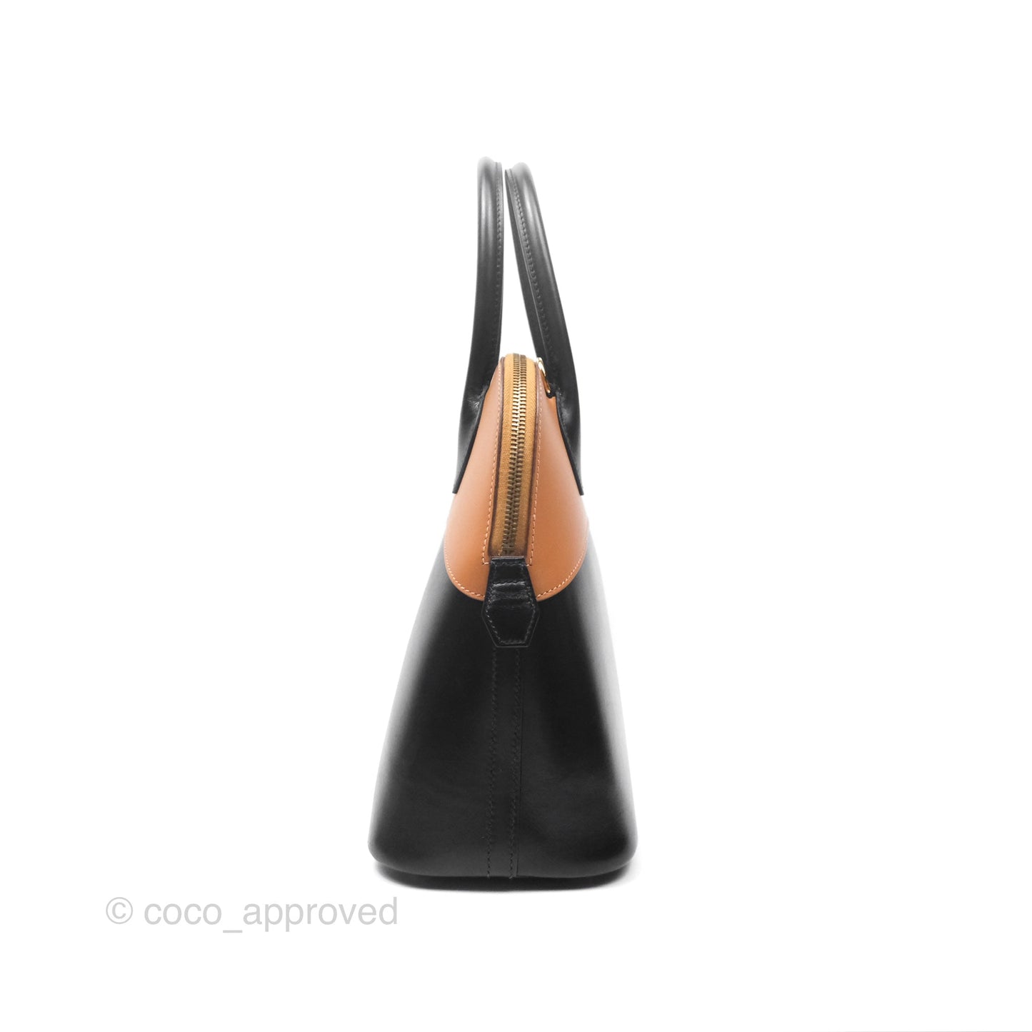 Hermès Bolide 31 Noir 89 / Natural Box Leather Gold Hardware