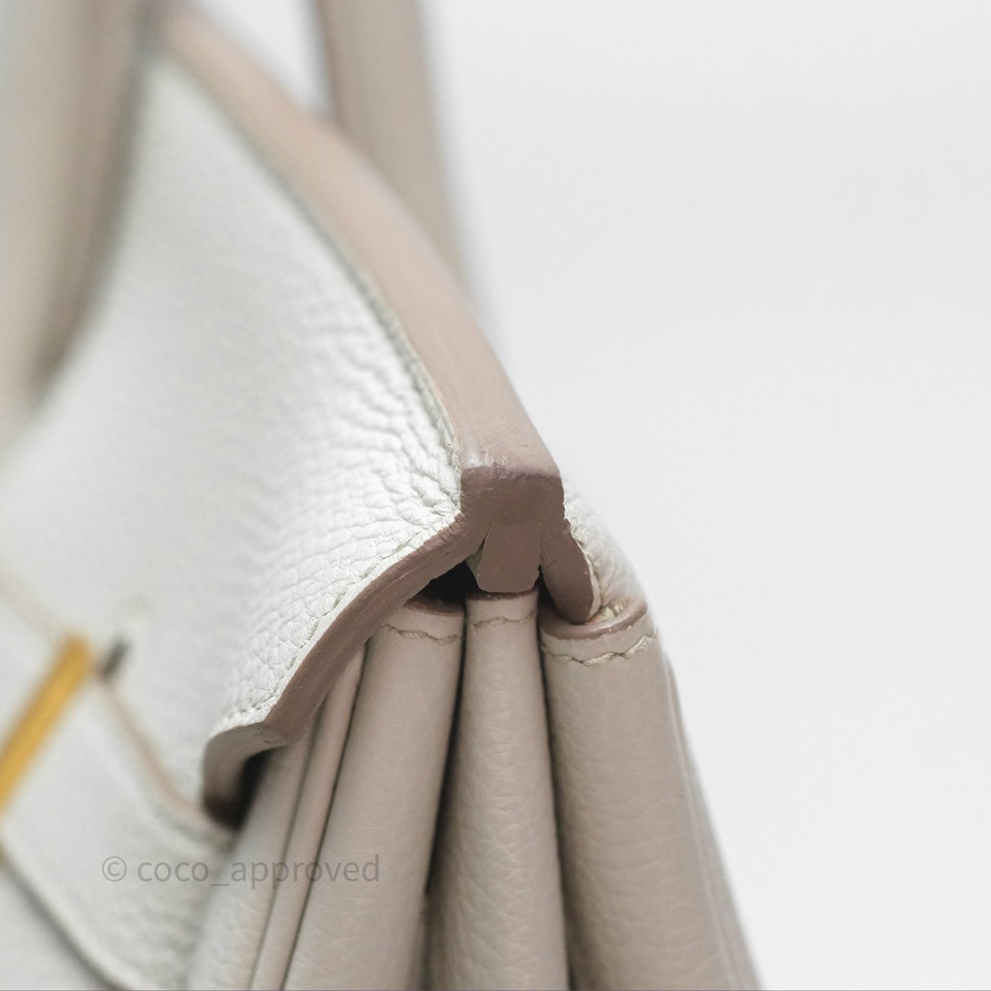 Hermès Retourne Birkin 35 Beton Togo Gold Hardware
