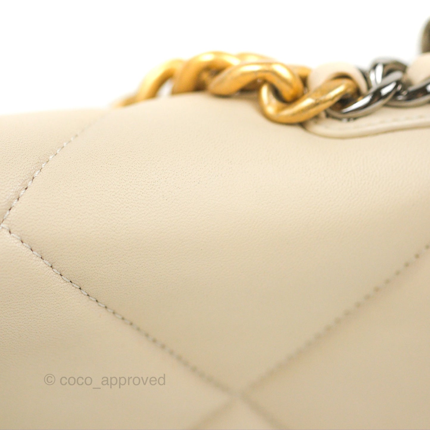Chanel 19 Small Ivory Beige Mixed Hardware