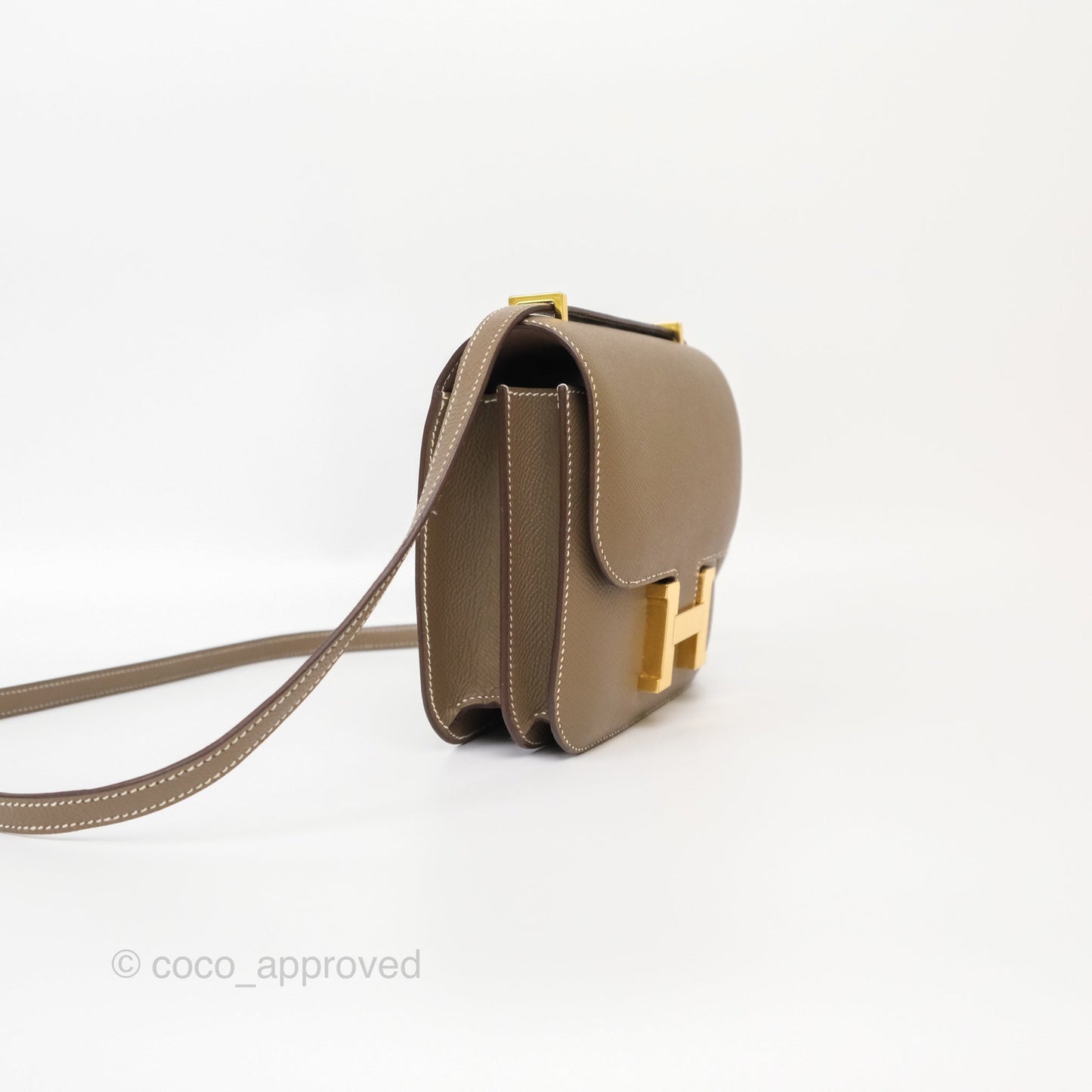 Hermès Constance Mini 18cm Mirror Etoupe Epsom Gold Hardware