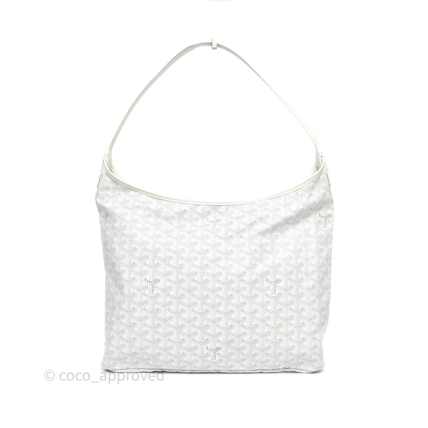 Goyard Bohème Hobo Bag PM White Goyardine Canvas