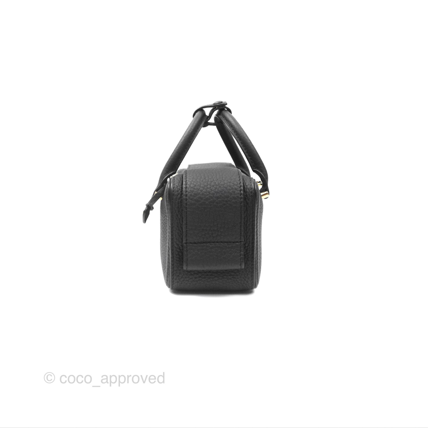 Delvaux Cool Box Nano Taurillon Soft Grained Calfskin Black Gold Hardware