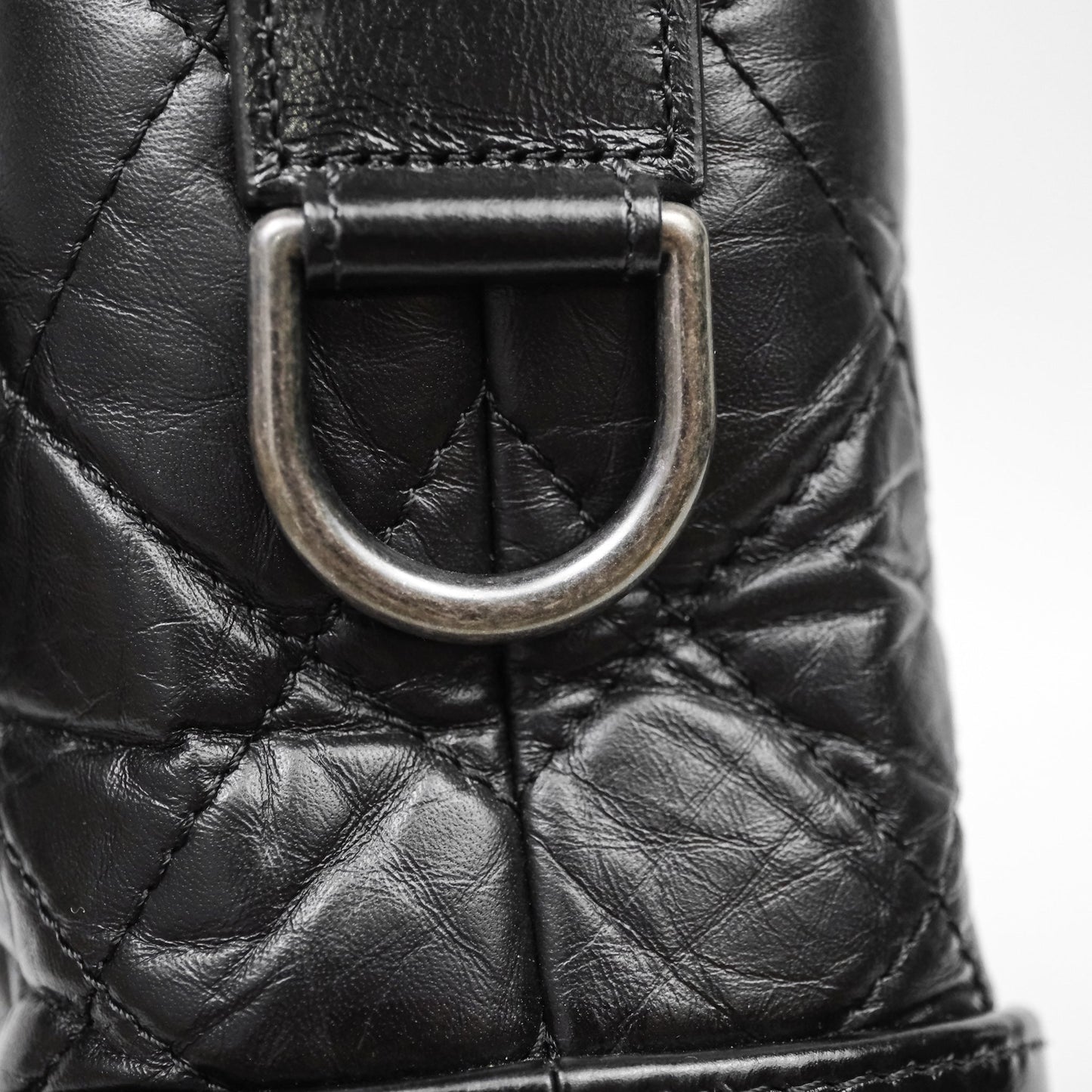 Chanel New Medium Gabrielle Hobo Quilted Black Aged Calfskin