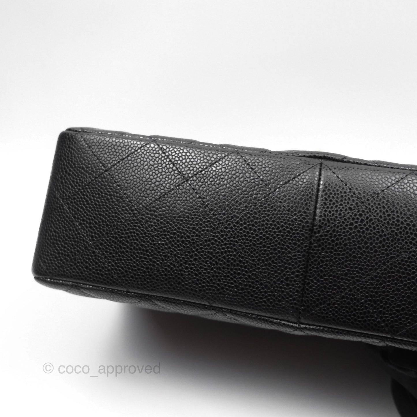 Chanel Jumbo Single Flap Black Caviar Gold Hardware