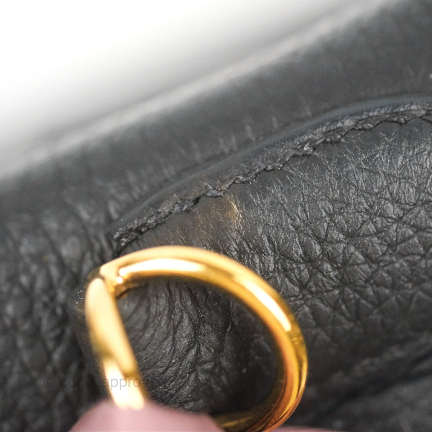 Hermès Retourne Kelly 28 Black Togo Gold Hardware