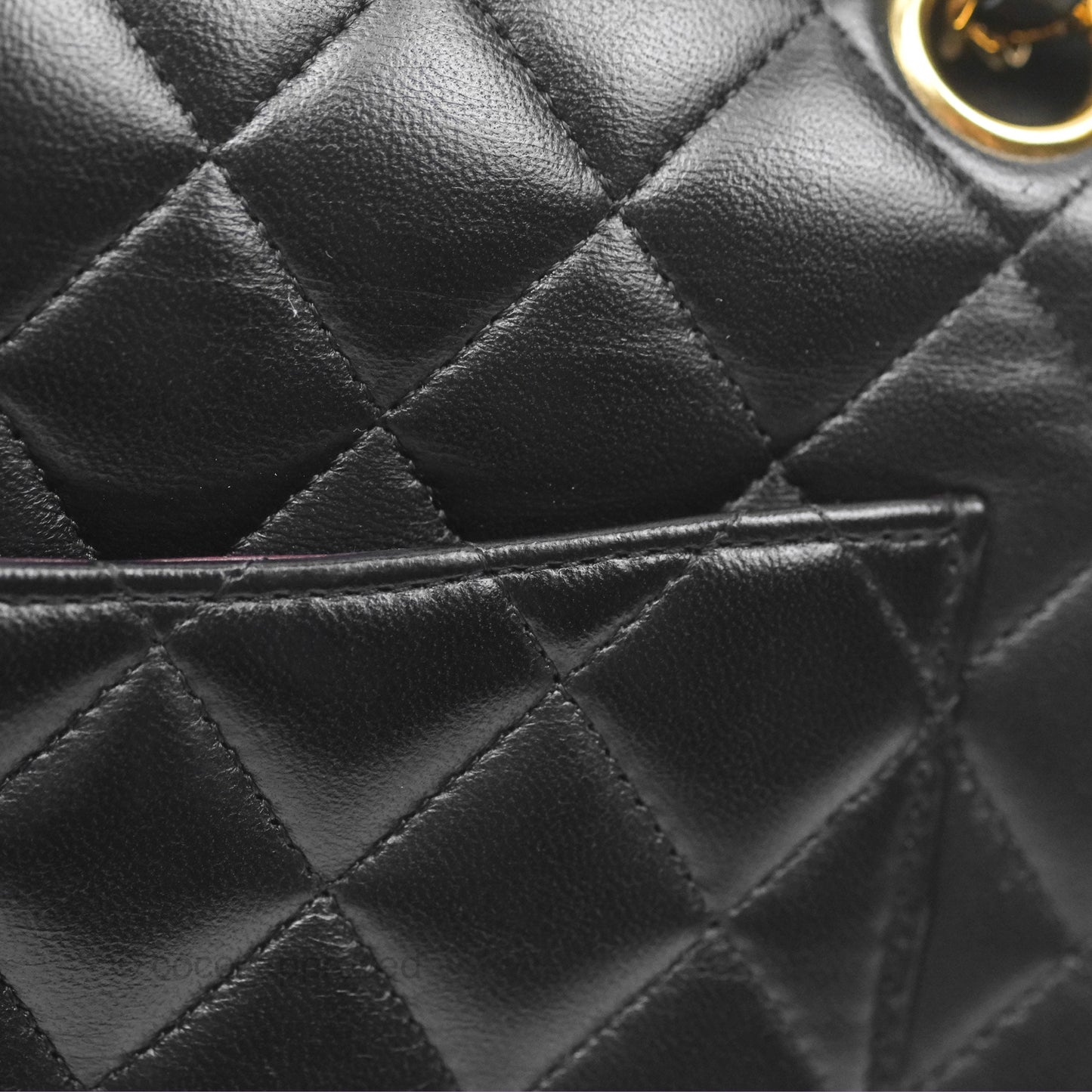 Chanel Small Classic Quilted Flap Black Lambskin Gold Hardware