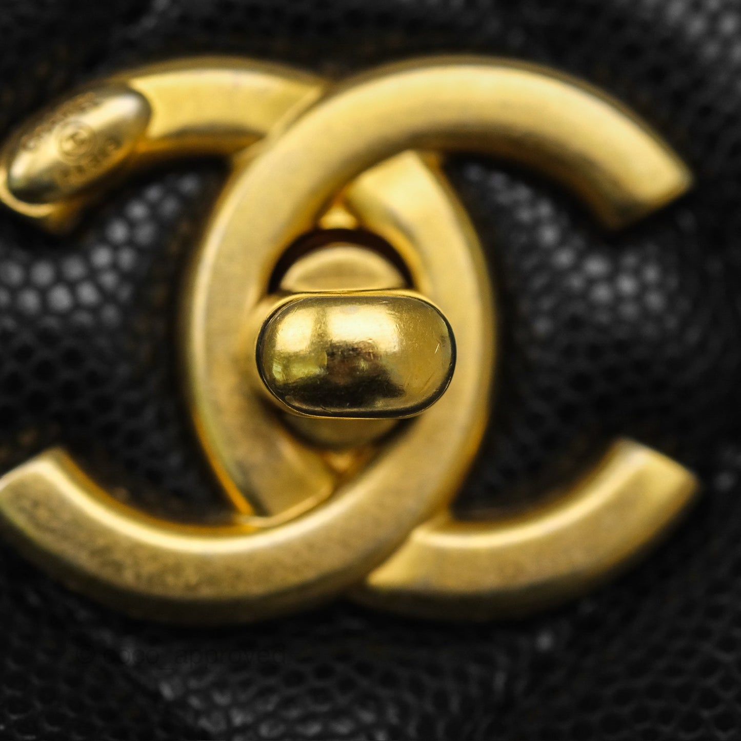 Chanel Twist Your Buttons Hobo Bag Black Shiny Soft Caviar Aged Gold Hardware 22A