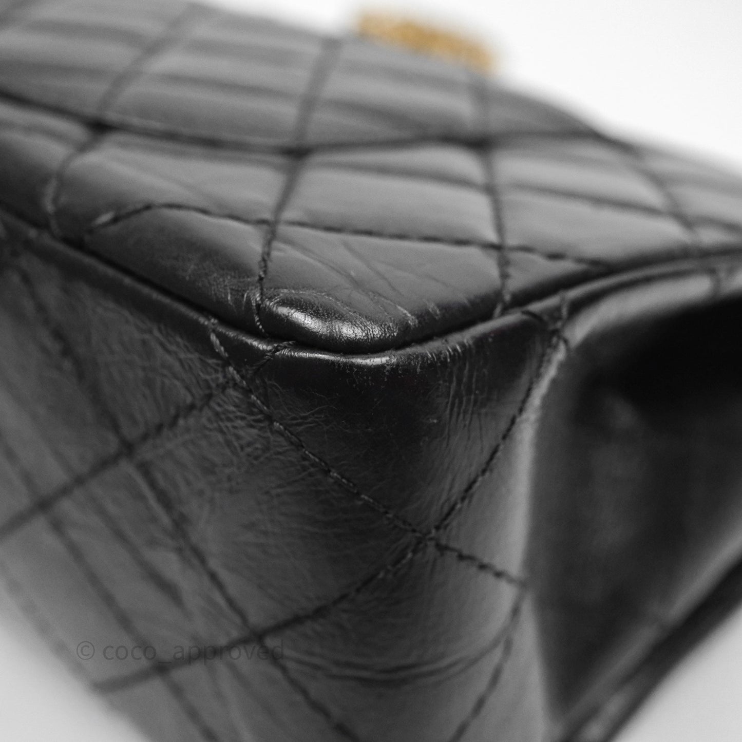Chanel Quilted 2.55 Reissue 226 Flap Bag Black Aged Calfskin Gold Hardware