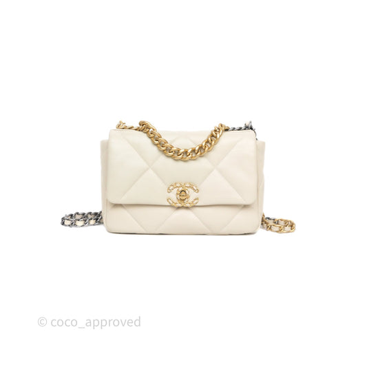 Chanel 19 Small Ivory Mixed Hardware