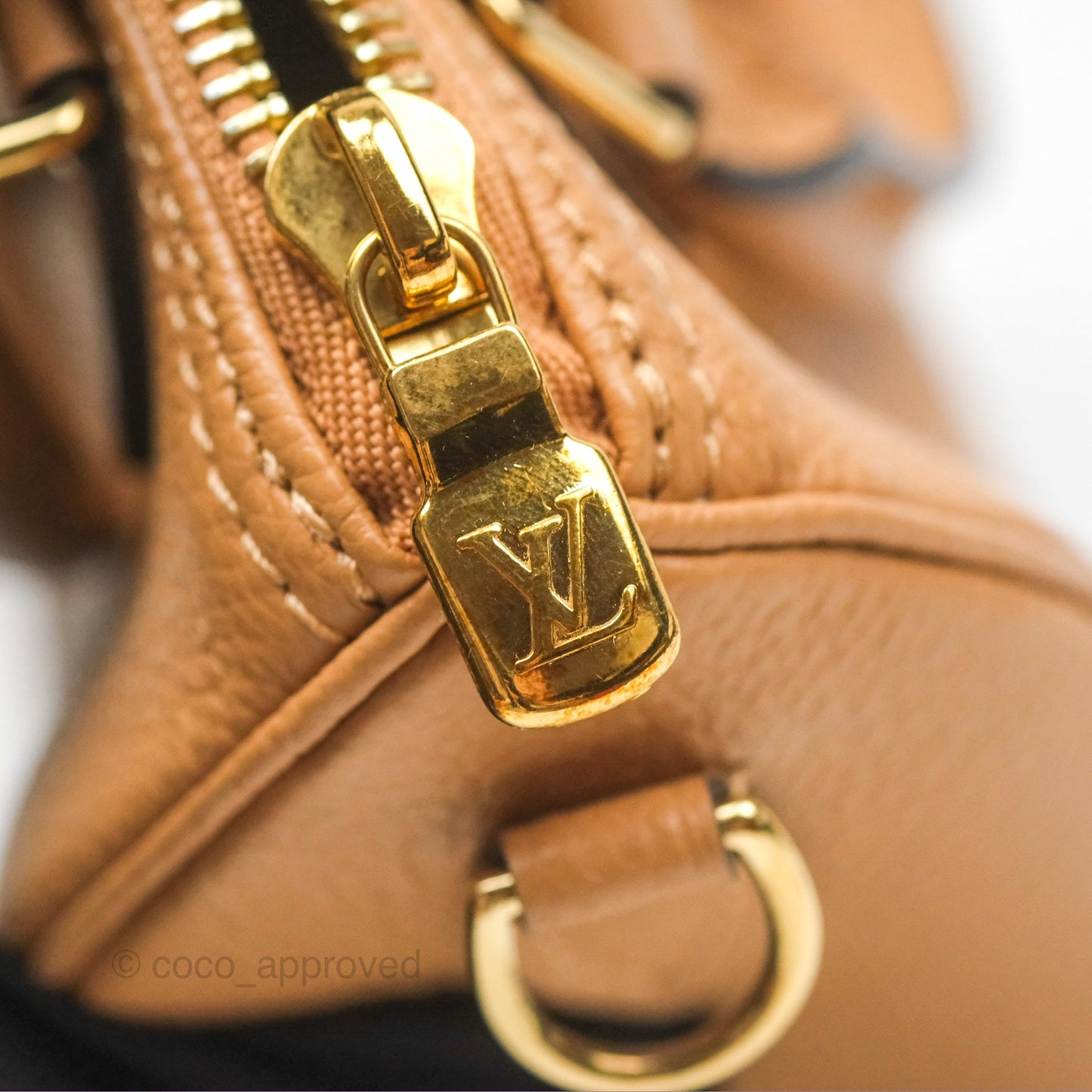 Louis Vuitton Nano Speedy Monogram Arizona Creme