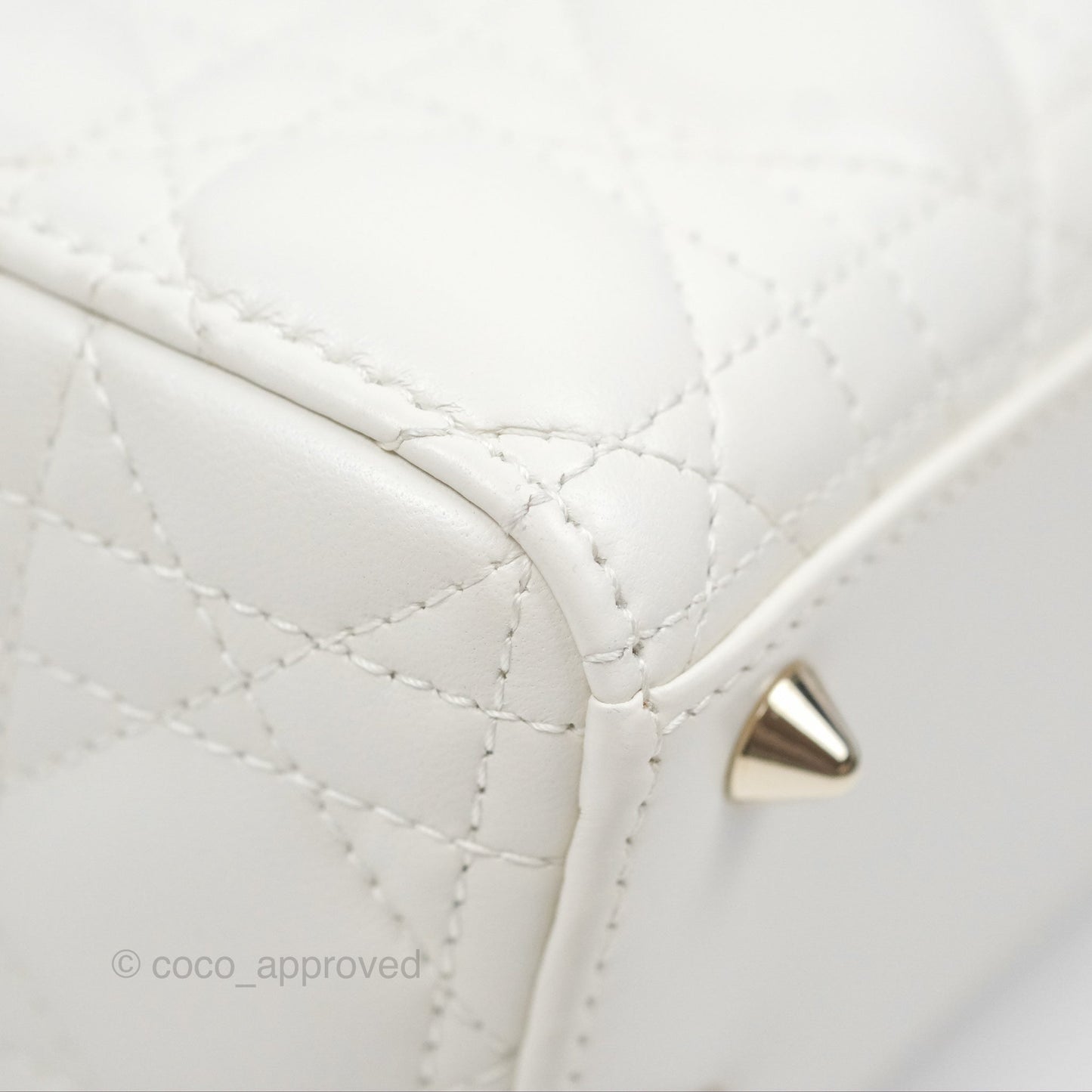 Christian Dior Small Lady Dior My ABCDior Bag Latte Cannage Lambskin