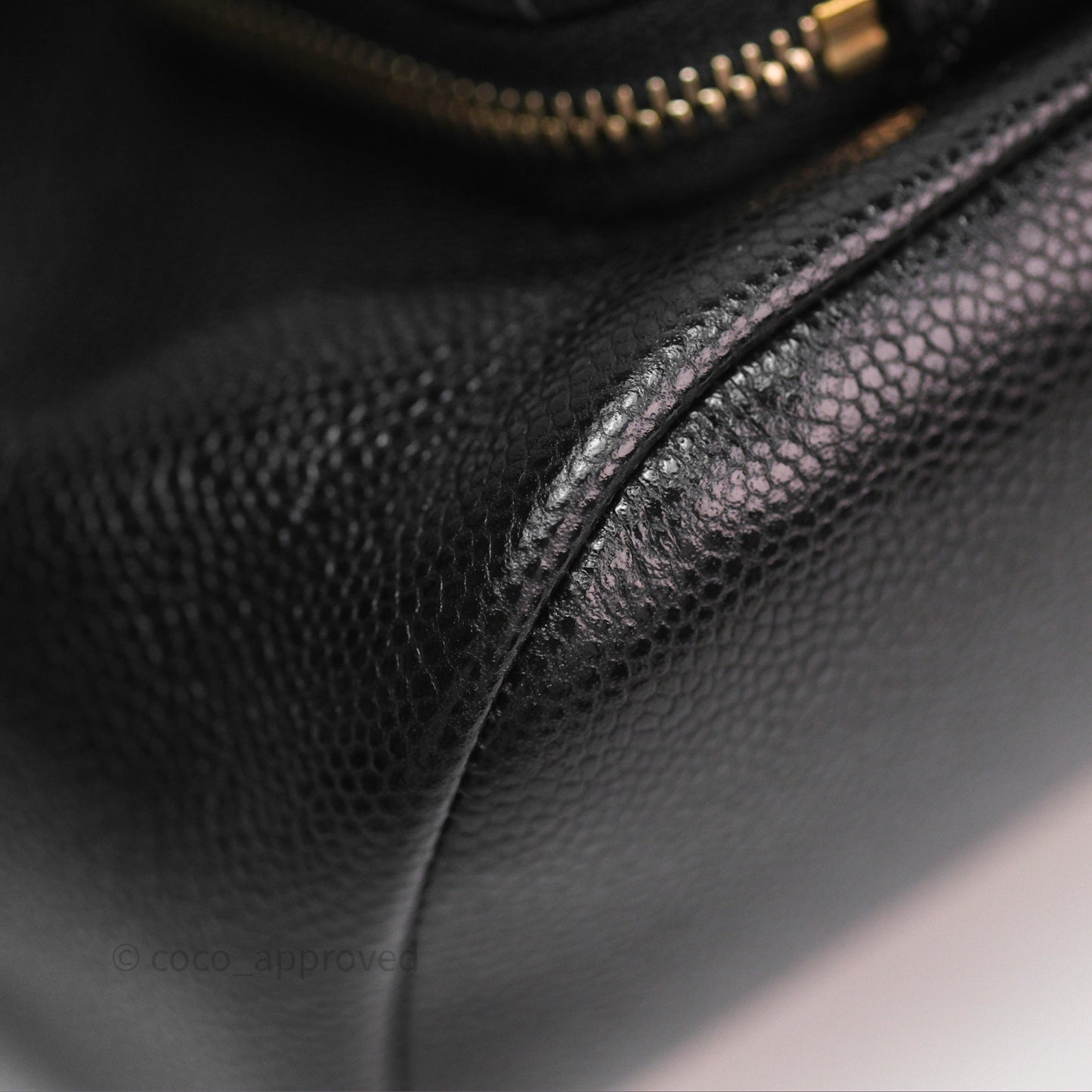 Chanel Business Affinity Drawstring Bucket Bag Black Caviar Gold Hardware
