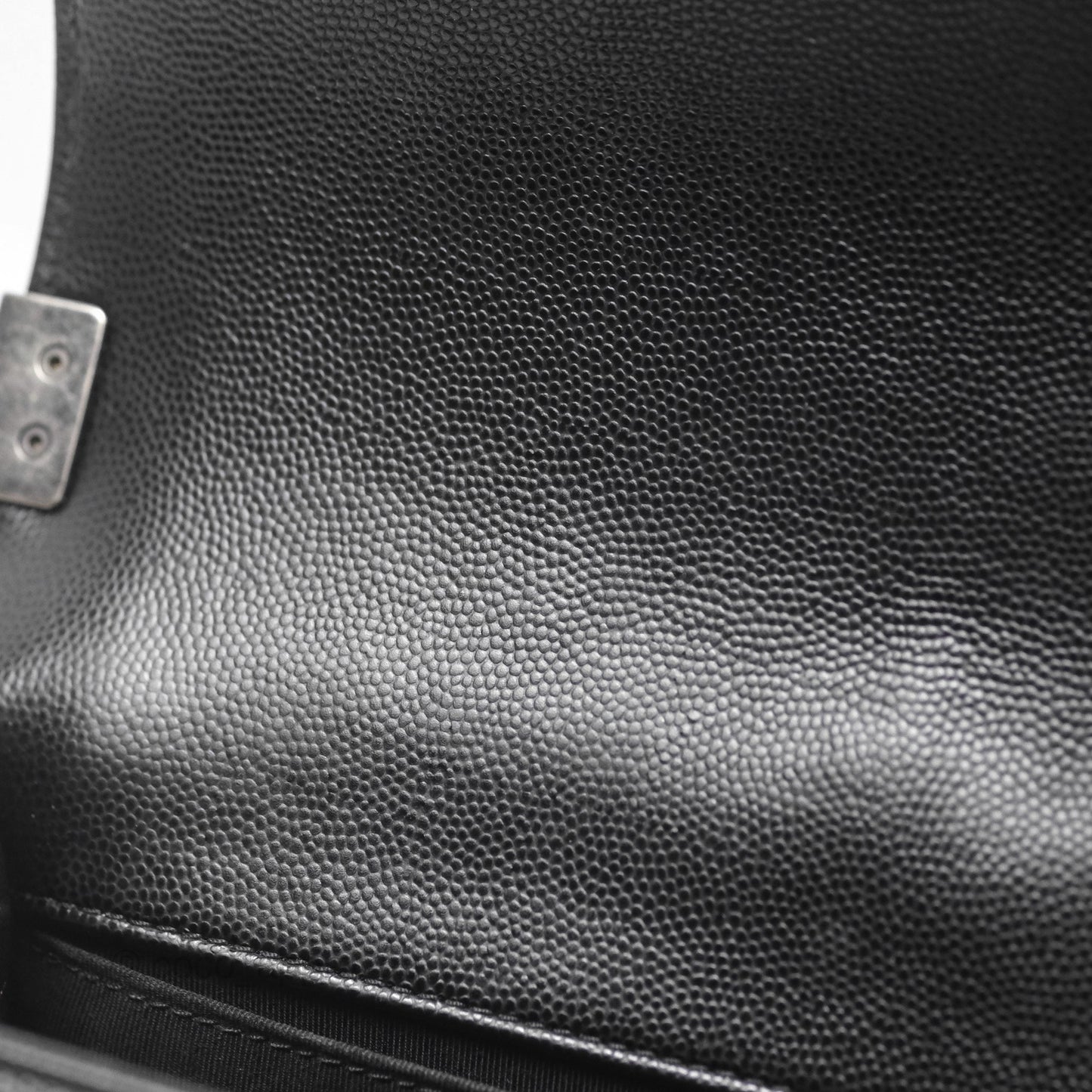 Chanel Medium Boy Quilted Black Caviar Ruthenium Hardware