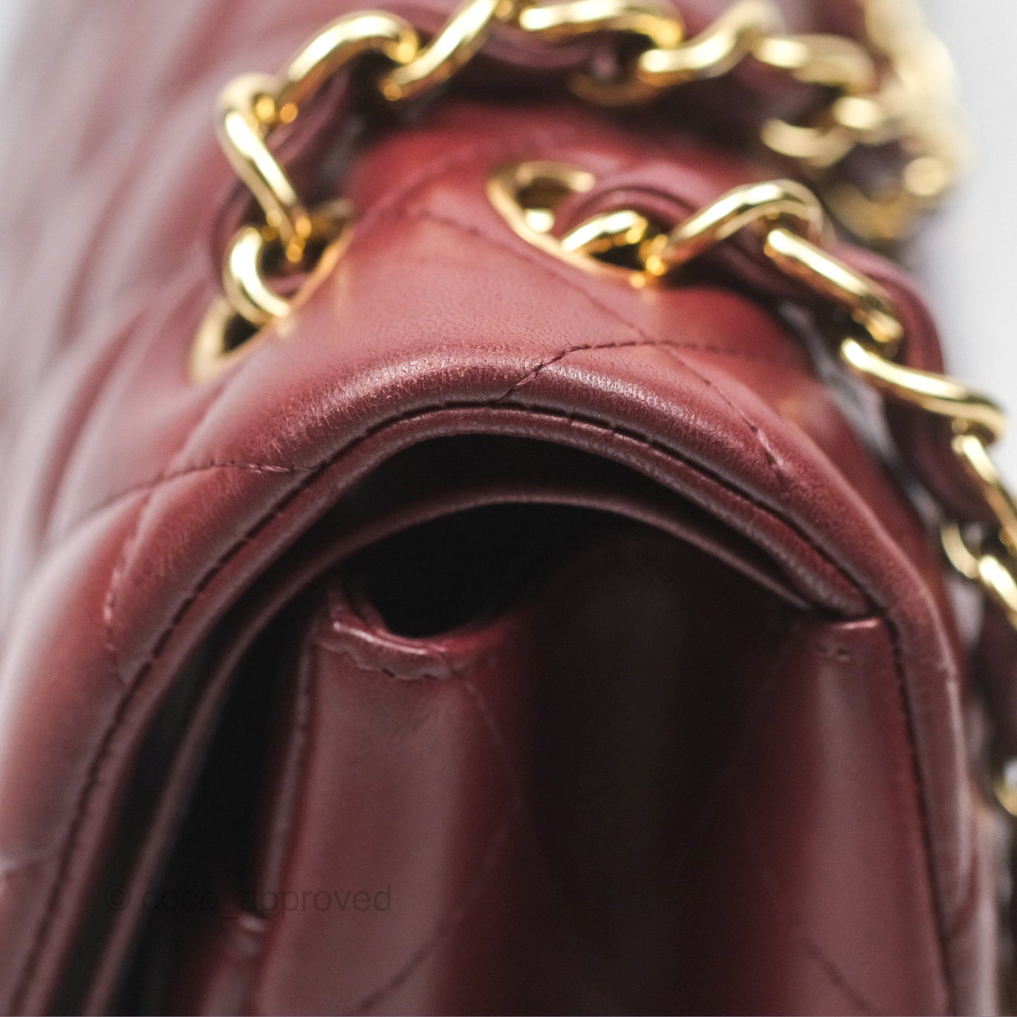 Chanel Jumbo Double Flap Burgundy Lambskin Gold Hardware