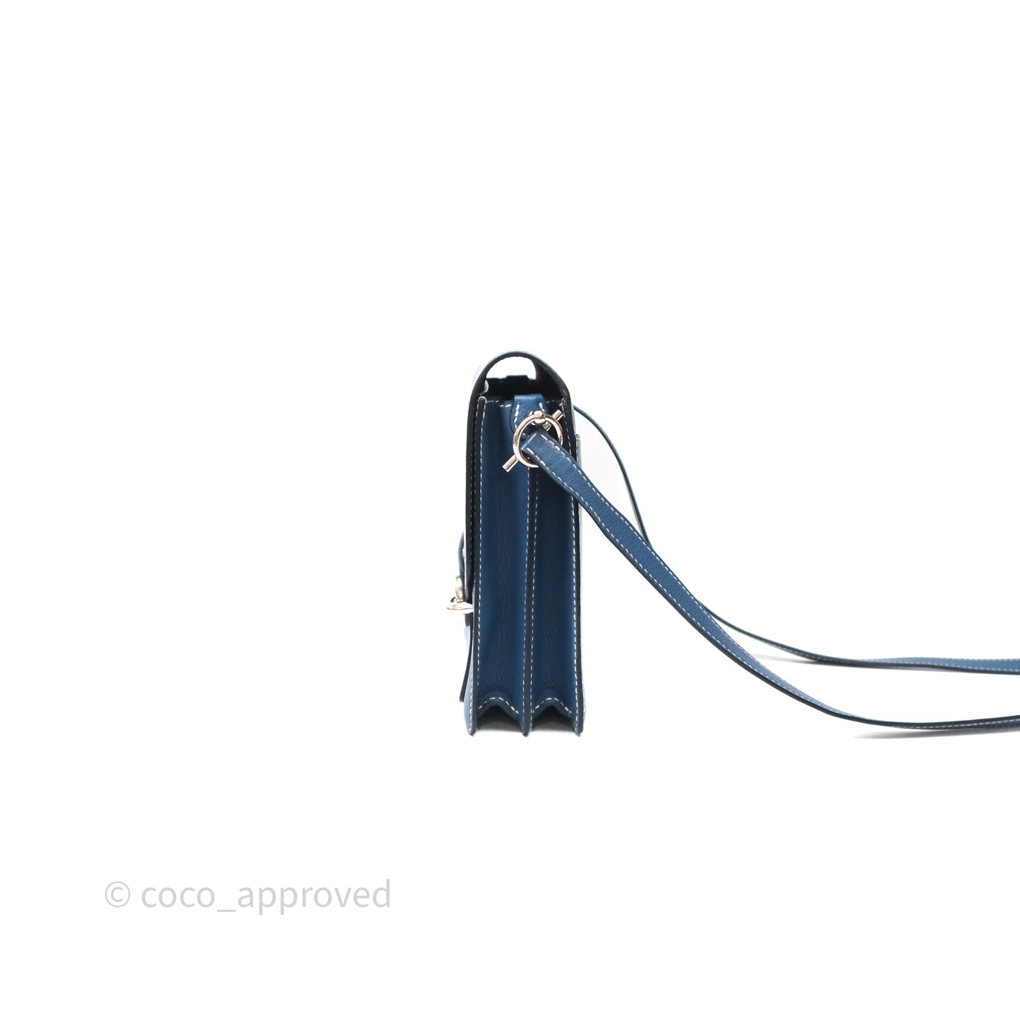 Hermès Roulis 23 Blue Evercolor Palladium Hardware