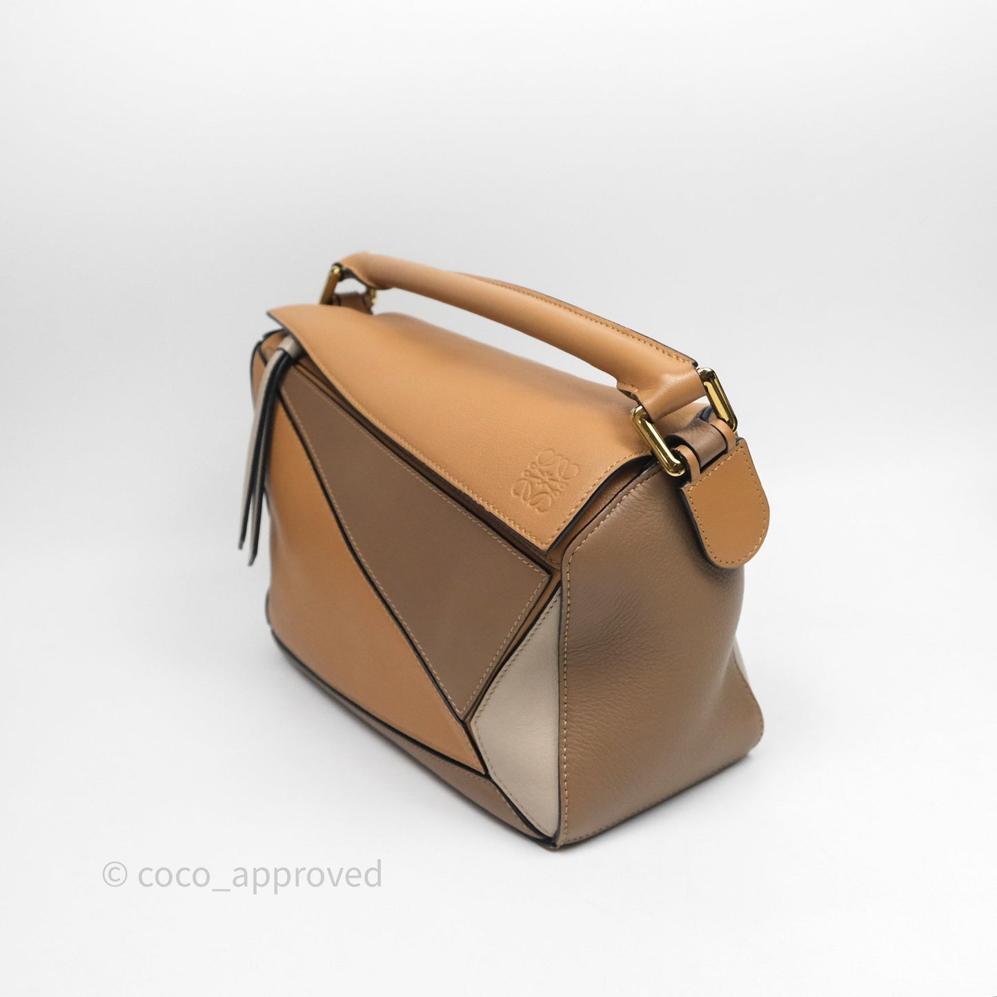 Loewe Small Puzzle Bag Warm Desert & Mink Two Tone Calfskin